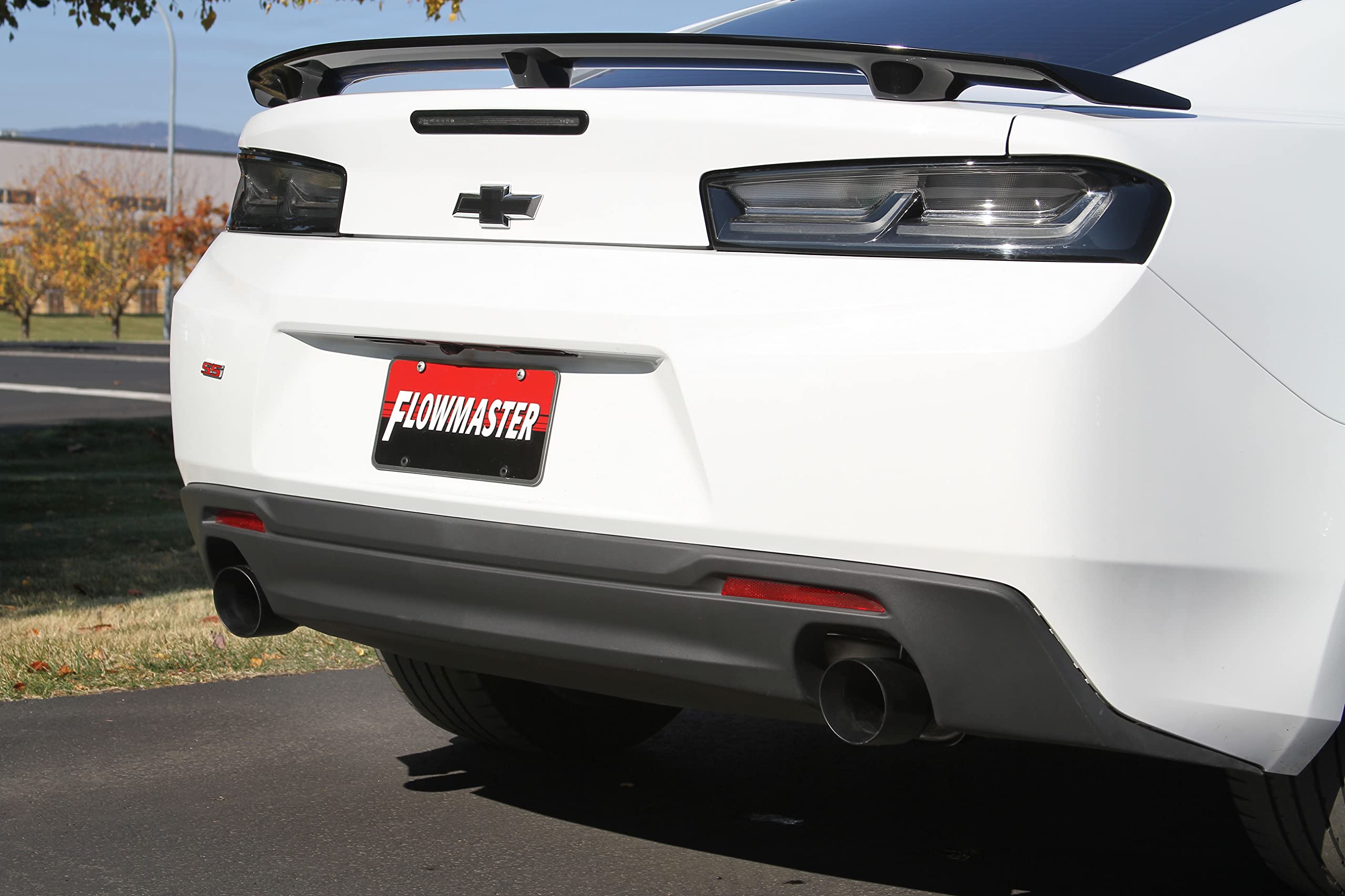 Flowmaster FlowFX 717828 Axle-Back Exhaust Kit 3 Inch 409 Stainless Steel 4.5 Black Ceramic Coated 304 Stainless Steel Tips Compatible with 2016-2024 Chevy Camaro SS 6.2L