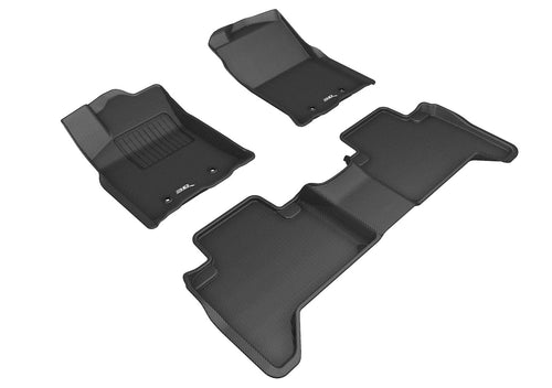 MAXpider 3D Custom Fit Kagu Floor Mat (Black) Compatible with Toyota Tacoma Double Cab 2018-2023 - R1 R2