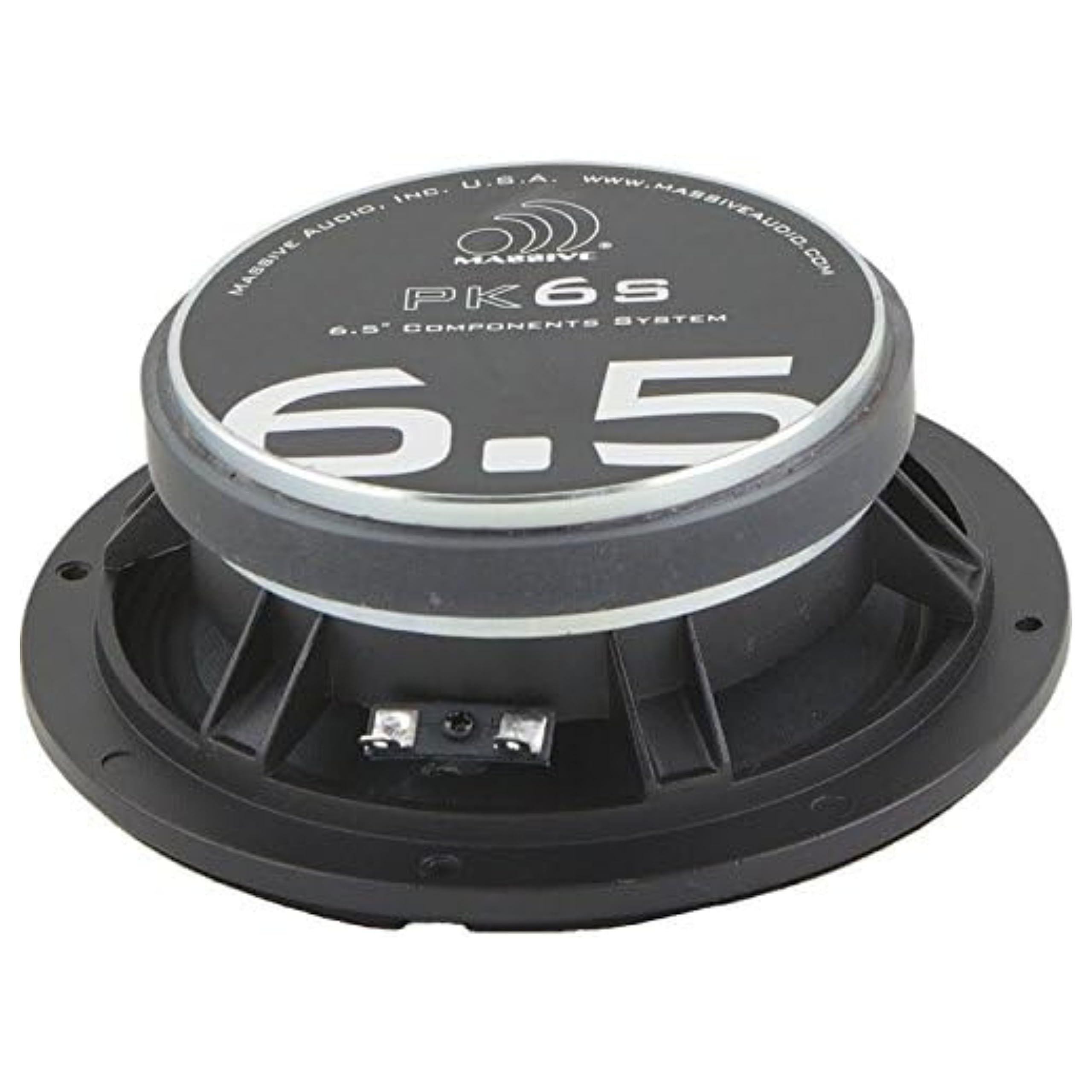 6.5" Component Car Speakers Massive Audio PK6S | 120W RMS / 240W Max | Silk Dome Tweeter & Mid-Bass Woofer | 2-Way Audio Upgrade | High-Fidelity OEM Replacement