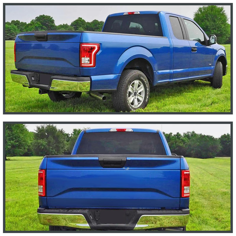 Right Passenger Side Spec-D Tuning Red Factory Style Tail Light Compatible with 2015-2017 Ford F150 F-150 Truck