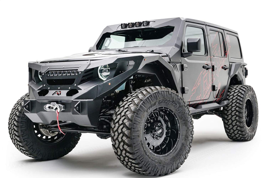 18-C Jeep Jl Fab Fours Vi-Cowl 4 Light Insert Bare Steel