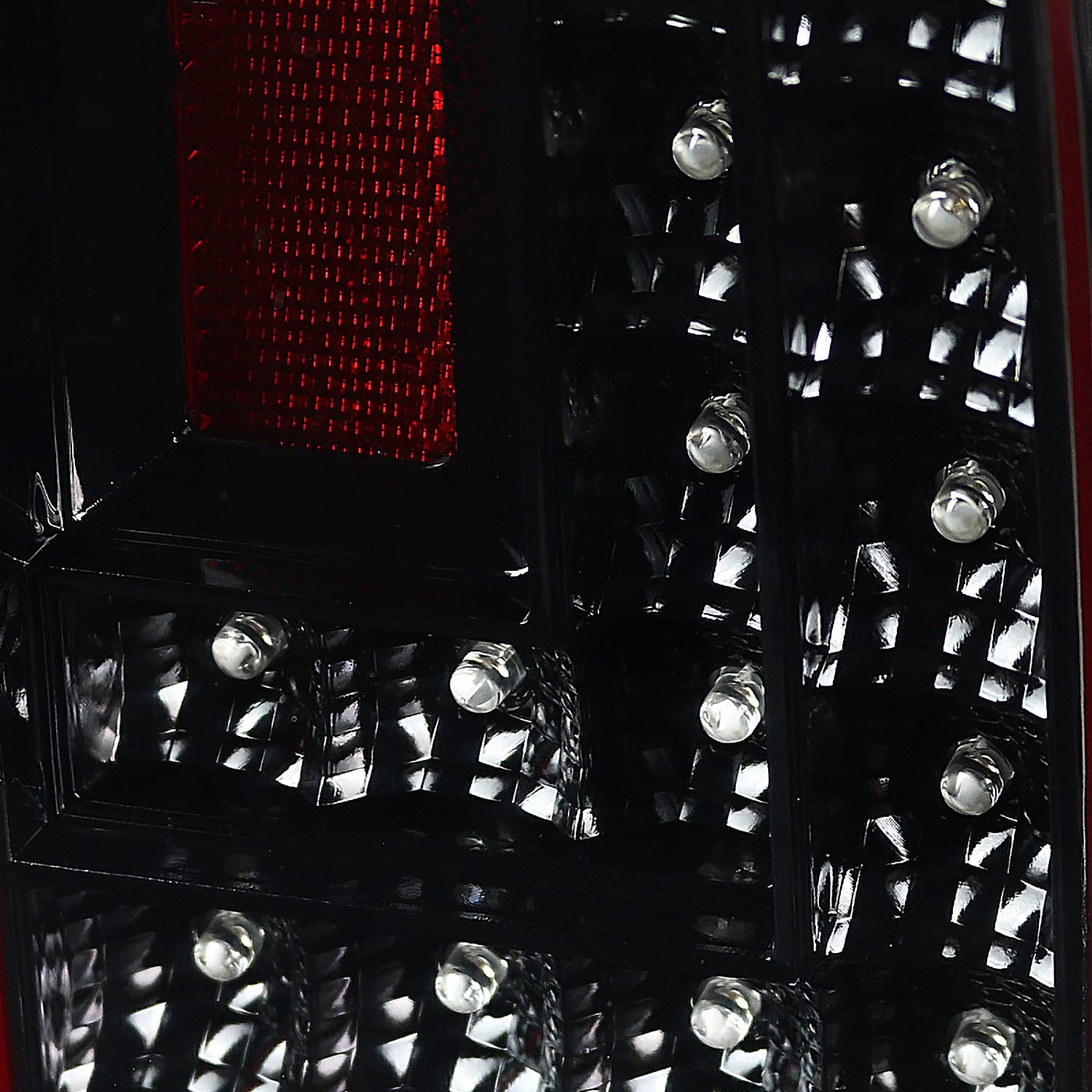 Jet Black Housing SPEC-D TUNING Red LED Bar Tail Lights Compatible with 2015-2020 GMC Yukon Denali SLE SLT, 2015-2020 GMC Yukon XL Denali SLE SLT, Left + Right Pair Assembly