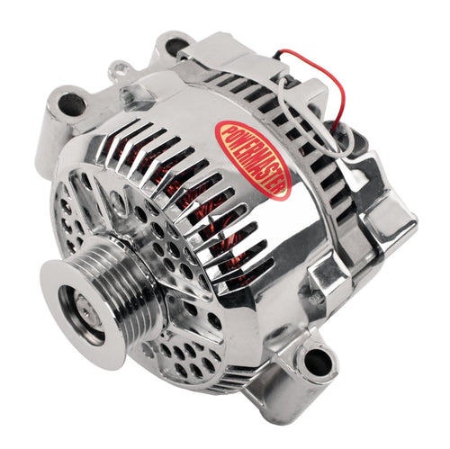 Chrome Powermaster 377681 Alternator (3G 200A 6 Groove Pulley Large Frame Trans Mating 1 Wire)