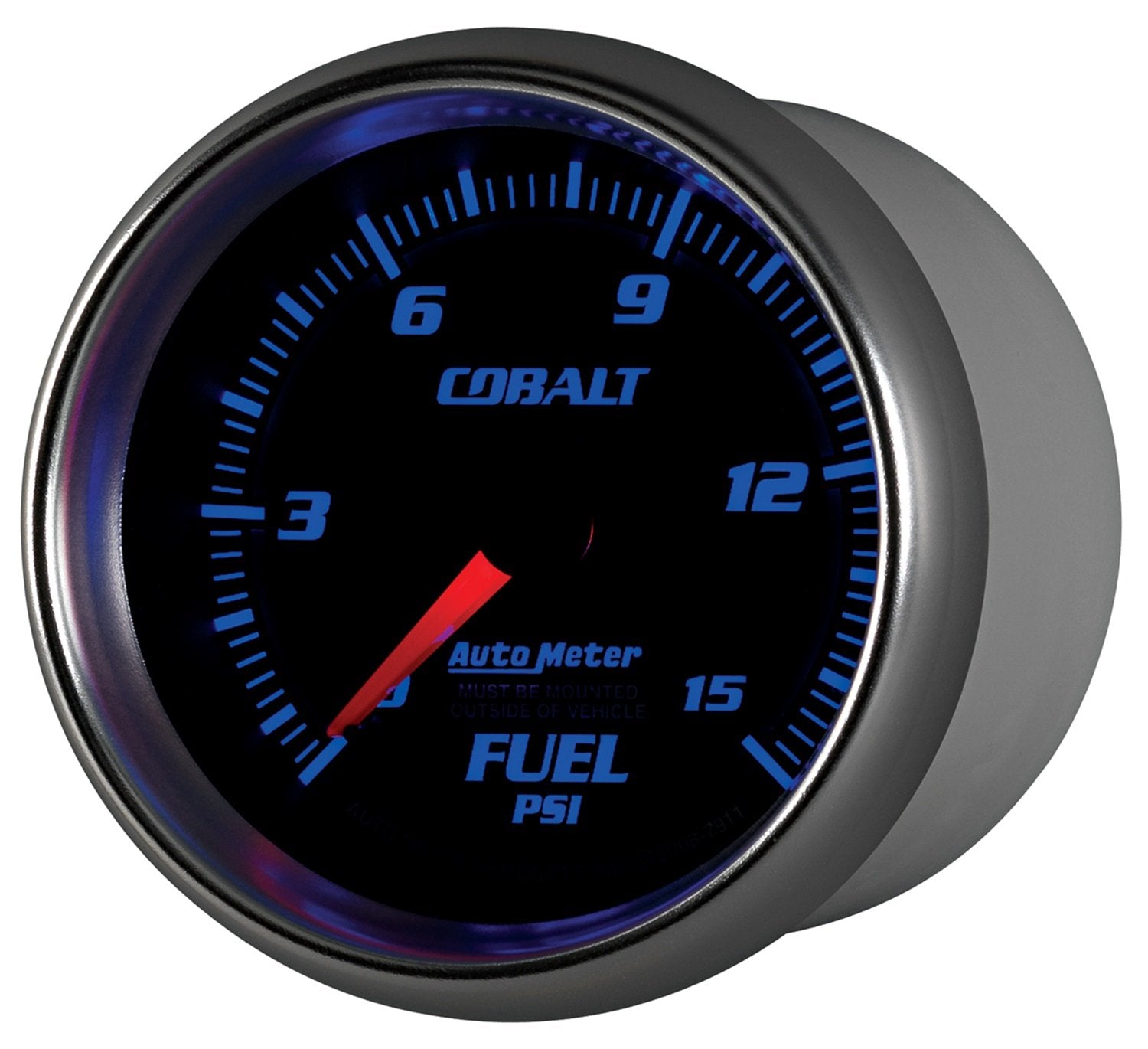 Auto Meter Cobalt 2-5/8" 0-15 PSI Mechanical Fuel Pressure Gauge 7911