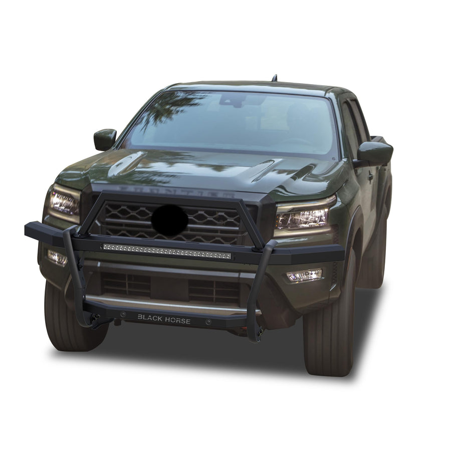 Rambler Black Horse Grille Guard Kit Modular Black Compatible with 2022-2024 Nissan Frontier-RAGN01-K1