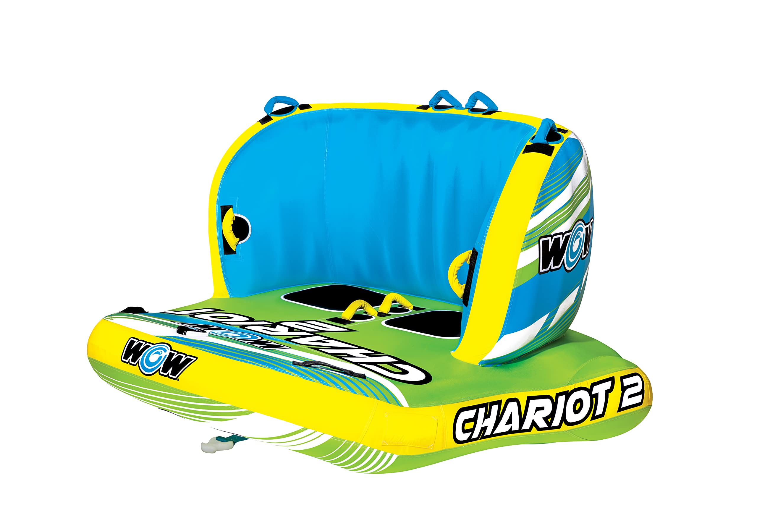 WOW Sports 2 Towable Tube Chariot for Boating - 1 to 2 Person Towable - Standing Tubes for Boating - Front and Back Tow Point