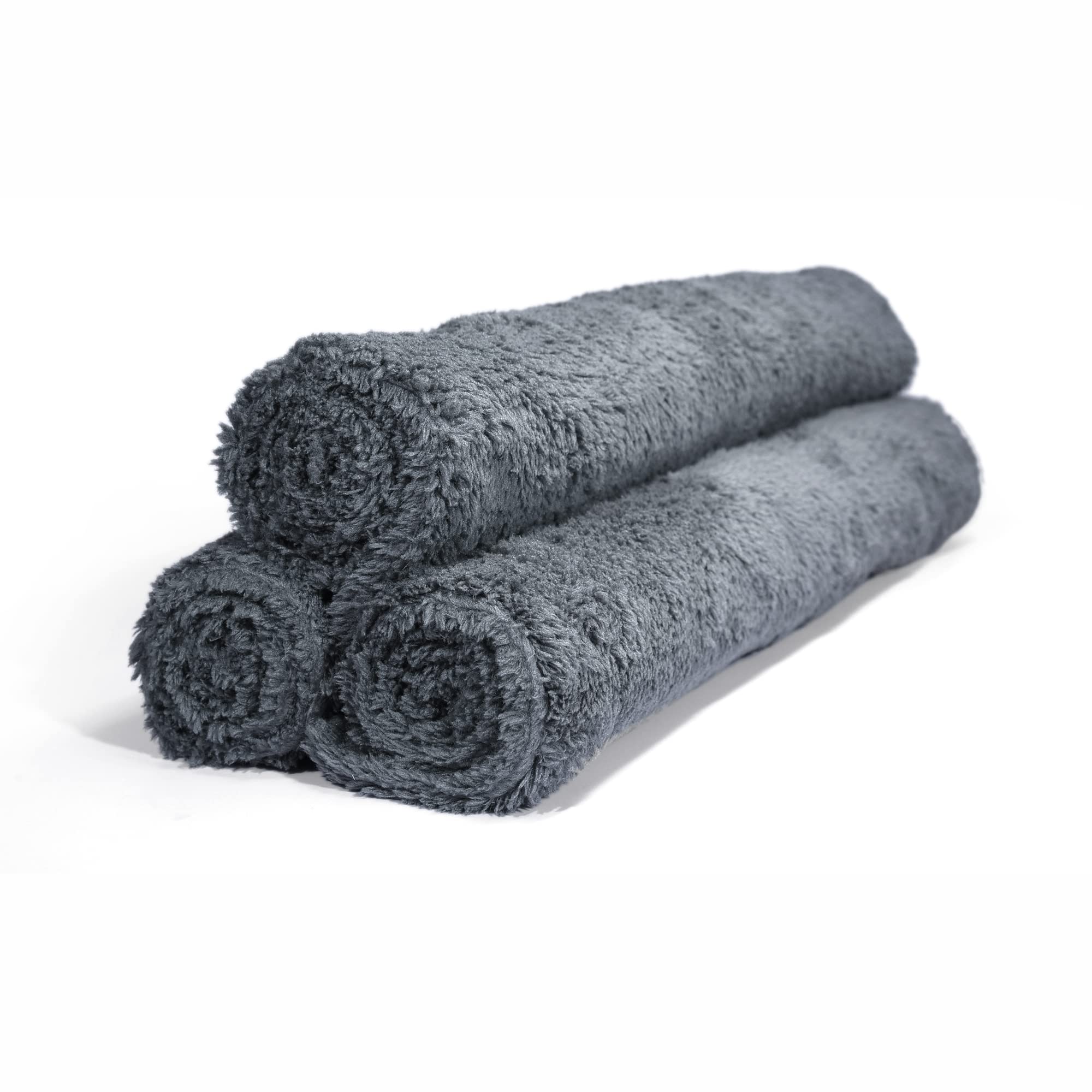 Microfiber 16" x 16" Maxshine 3-Pack Grey Towels – 600GSM Edgeless Design – Ultra-Soft, High-Absorbency Towels for Car Detailing, Polishing & Scratch-Free Cleaning