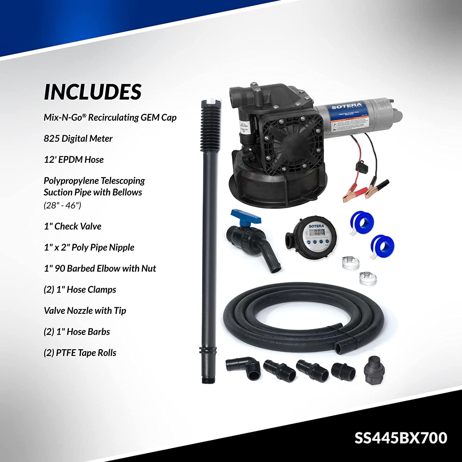 12V Sotera 15 GPM Chemical Transfer Pump w/Mix N Go Package