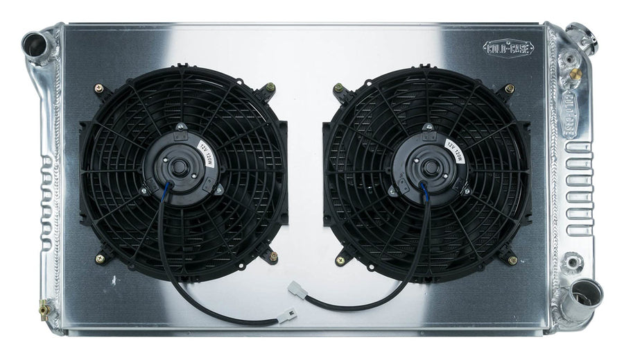GMT558ASK Cold Case Radiators: 67-76 Chevy GMC Pickup Truck Aluminum Radiator And 14 Inch Fan Kit