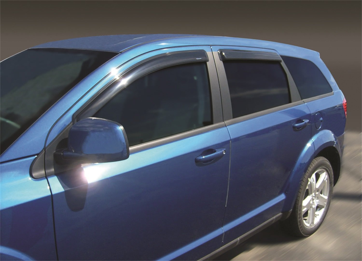 Tape-Onz Sidewind Deflectors | Stampede | 2008 - 2020 Dodge Journey - Smoke, 4 Pcs. | 6256-2