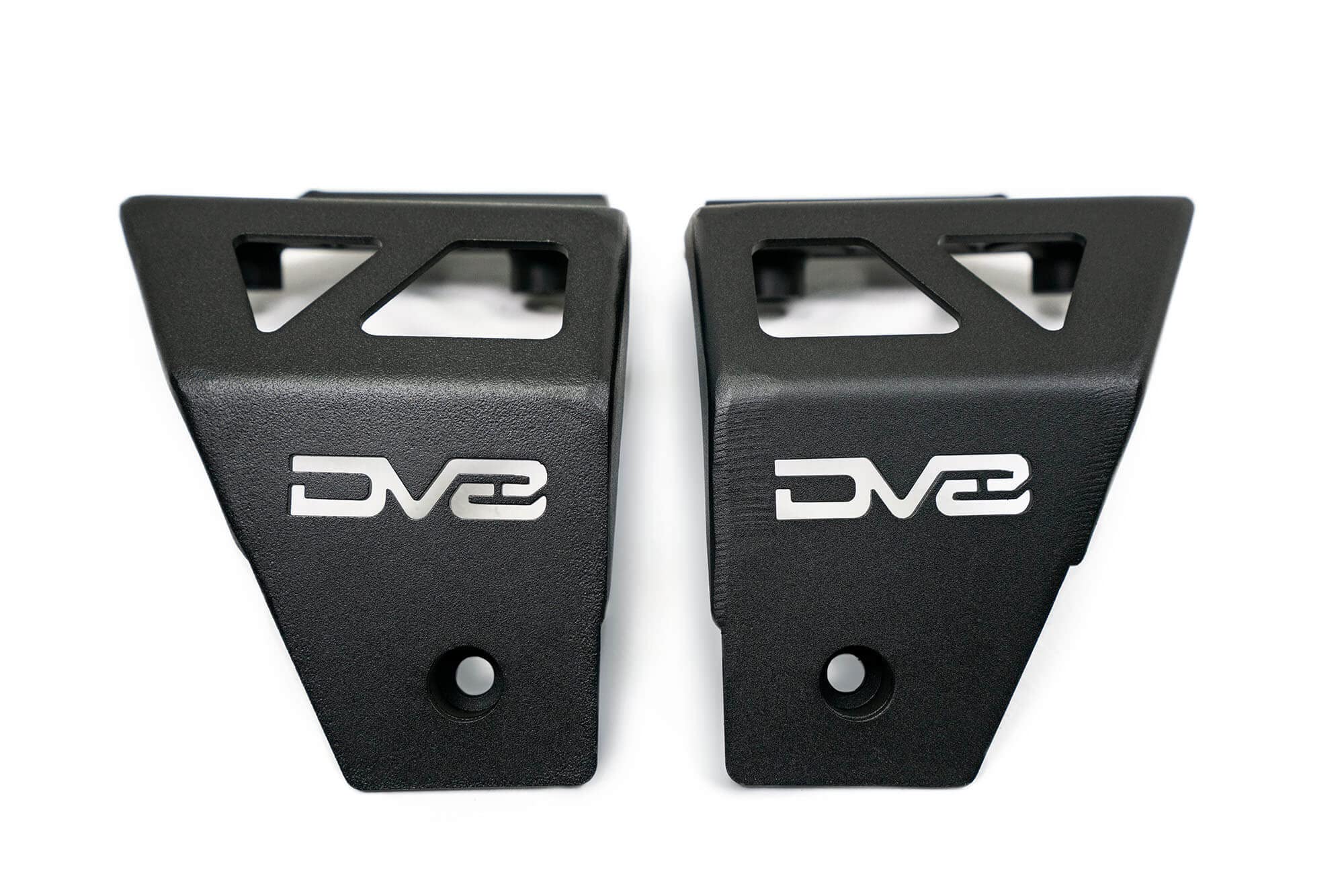 A-Pillar Light Mounts Dual Pod for 2018-2025 Jeep Wrangler JL & 2020-2025 Gladiator JT | Fits (4) 3-inch Cube Lights | DV8 Offroad | Low Profile | Black Powder Coat Finish | Pair