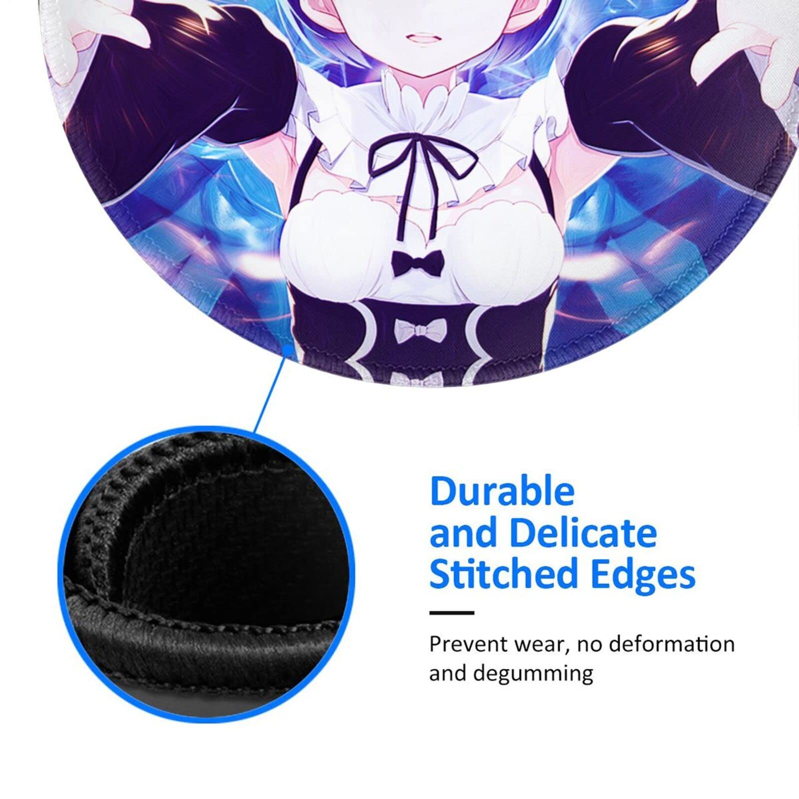 Cute Project Sekai Round Mouse Pad, Gaming Mouse Pad, Waterproof, Anti-Slip, Durable, Stylish, Mouse Pad, For Office and Home, 4 Pieces