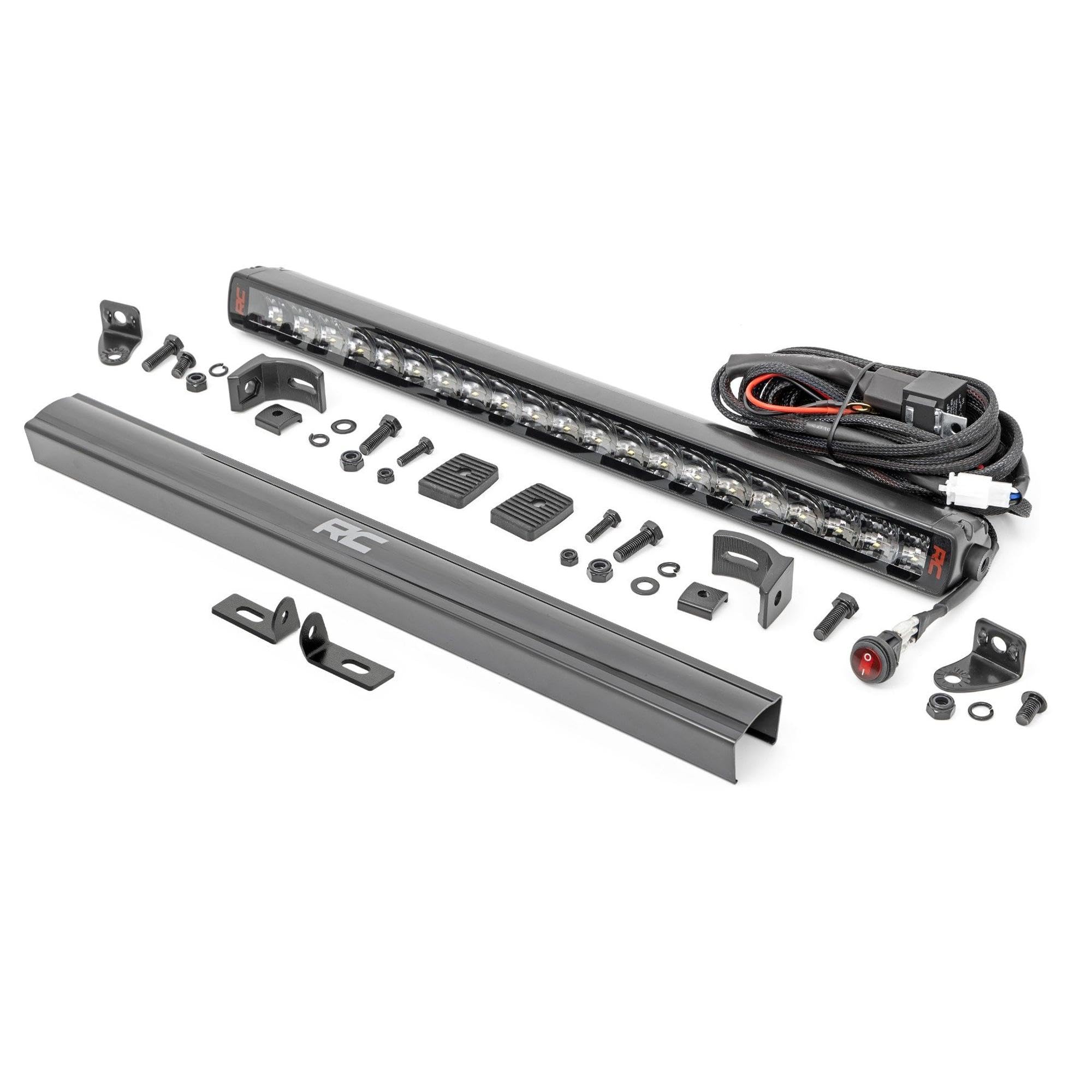 20" Rough Country LED Light Bar Kit for Ford Ranger (2019-2023) - Bumper Mount, 105W Spectrum Series, 9,450 Lumens, Combo Spot & Flood Beam