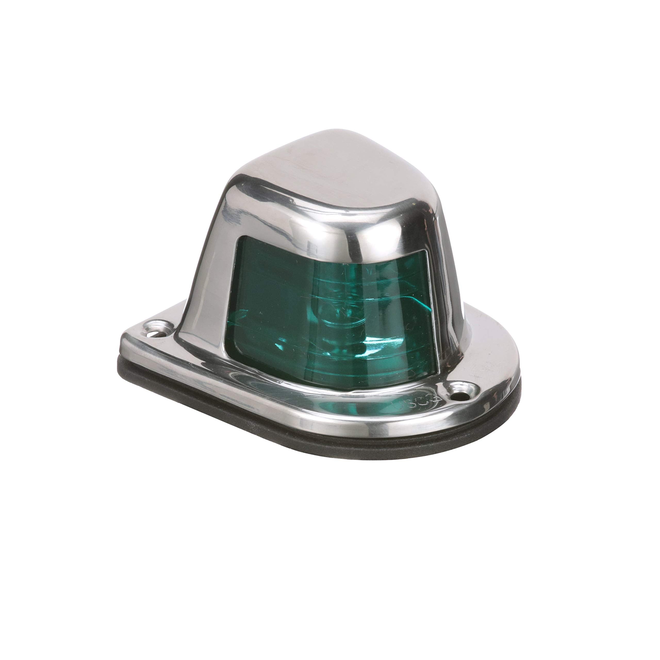 1-Mile Attwood Sidelights, Pair, Stainless Steel Housing, Deck Mount, Each Provides 1-Mile, 112.5-Degree Visibility, 12V