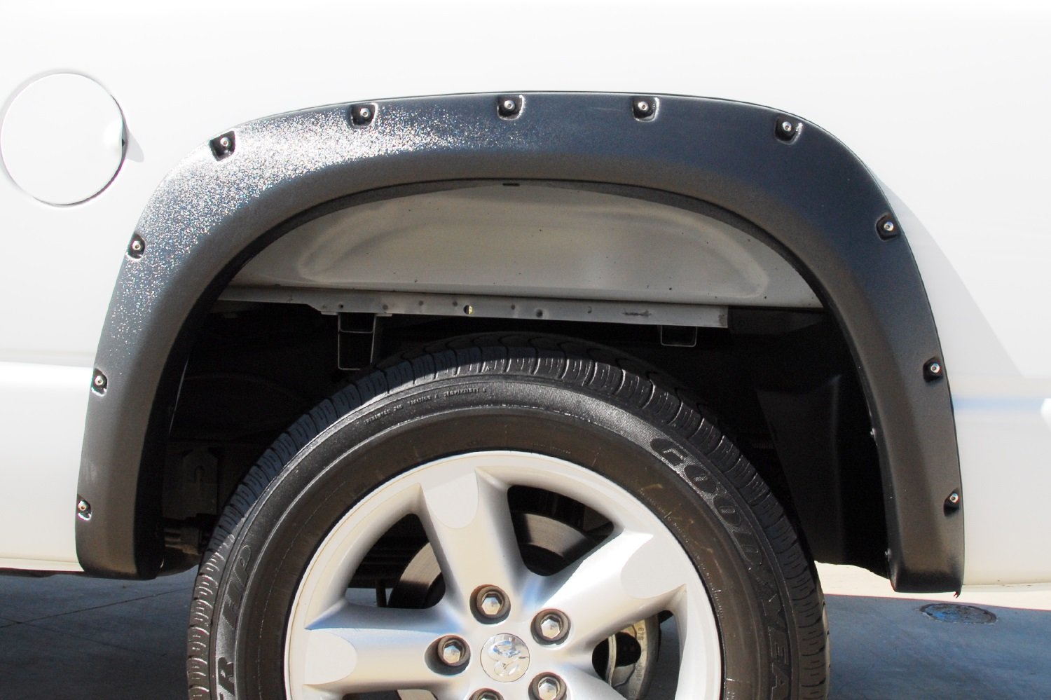 Lund Elite Series RX203TB Black Rivet Style Textured Rear Fender Flare - 2 Piece