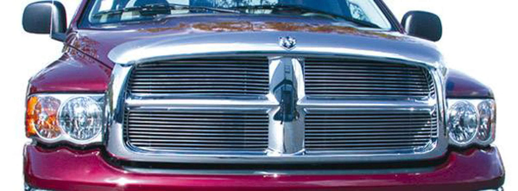 Polished 2002-2005 Dodge Ram Billet Grille, 4 Pc, Insert - PN #20460