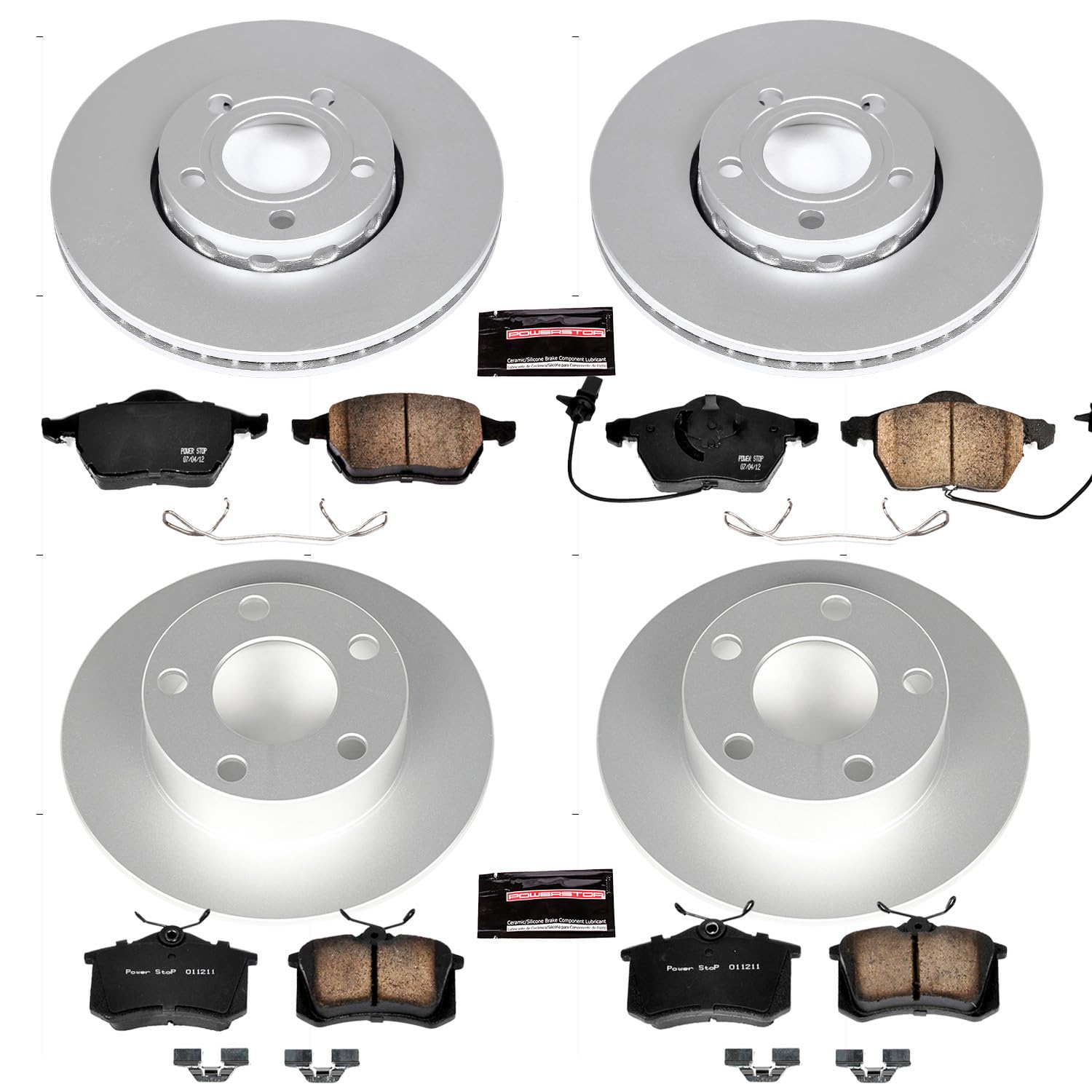 Power Stop Z23 Evolution Geomet Coated Brake Kit Front and Rear For Audi A6 1998-2001, Volkswagen Passat 1999-2005 [Model Specific]