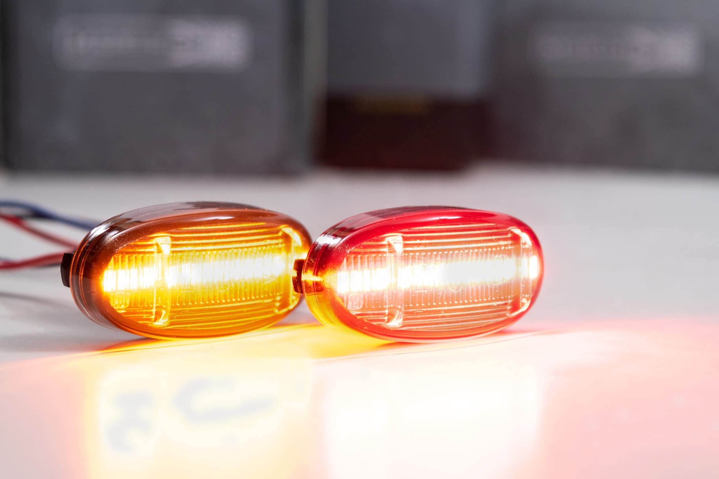 Morimoto XB LED Side Markers, Smoked Housing, Four Plug and Play Assemblies Fits Ford Superduty (11-16), Easy Install, Amber Front & Red Rear, Anti-UV Coating (1x LF7933-1)