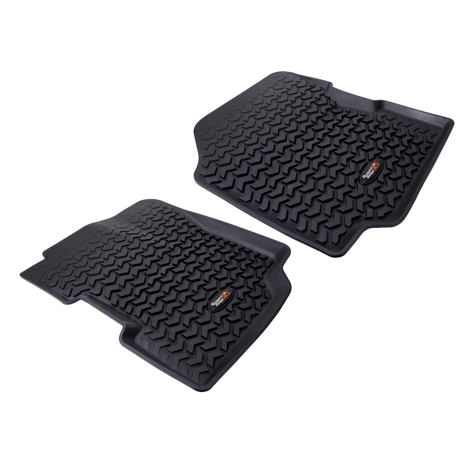 Rugged Ridge Front Liners Floor for Jeep CJ/Wrangler YJ | Black | 12920.21 | Fits 1976-1983 Jeep CJ-5; 1976-1986 CJ-7; 1981-1986 CJ-8 Scrambler; 1987-1995 Wrangler YJ