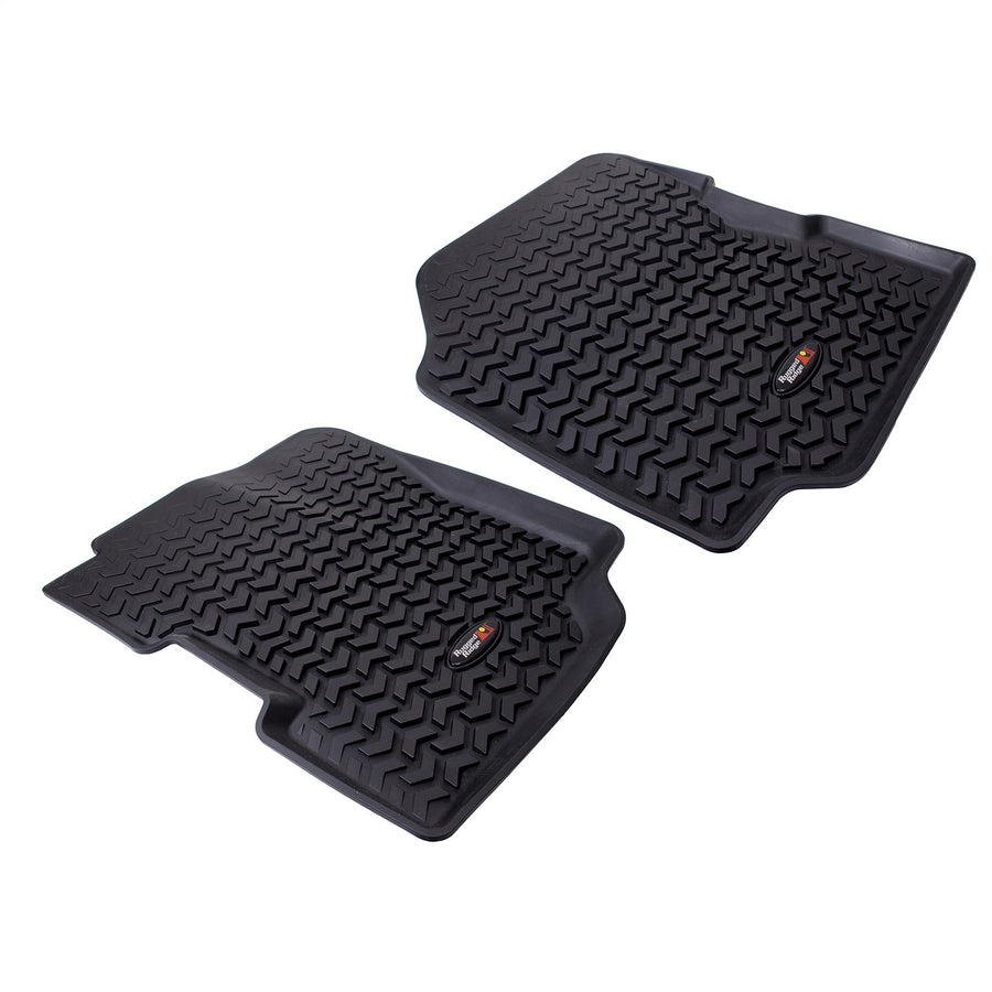 Rugged Ridge Front Liners Floor for Jeep CJ/Wrangler YJ | Black | 12920.21 | Fits 1976-1983 Jeep CJ-5; 1976-1986 CJ-7; 1981-1986 CJ-8 Scrambler; 1987-1995 Wrangler YJ
