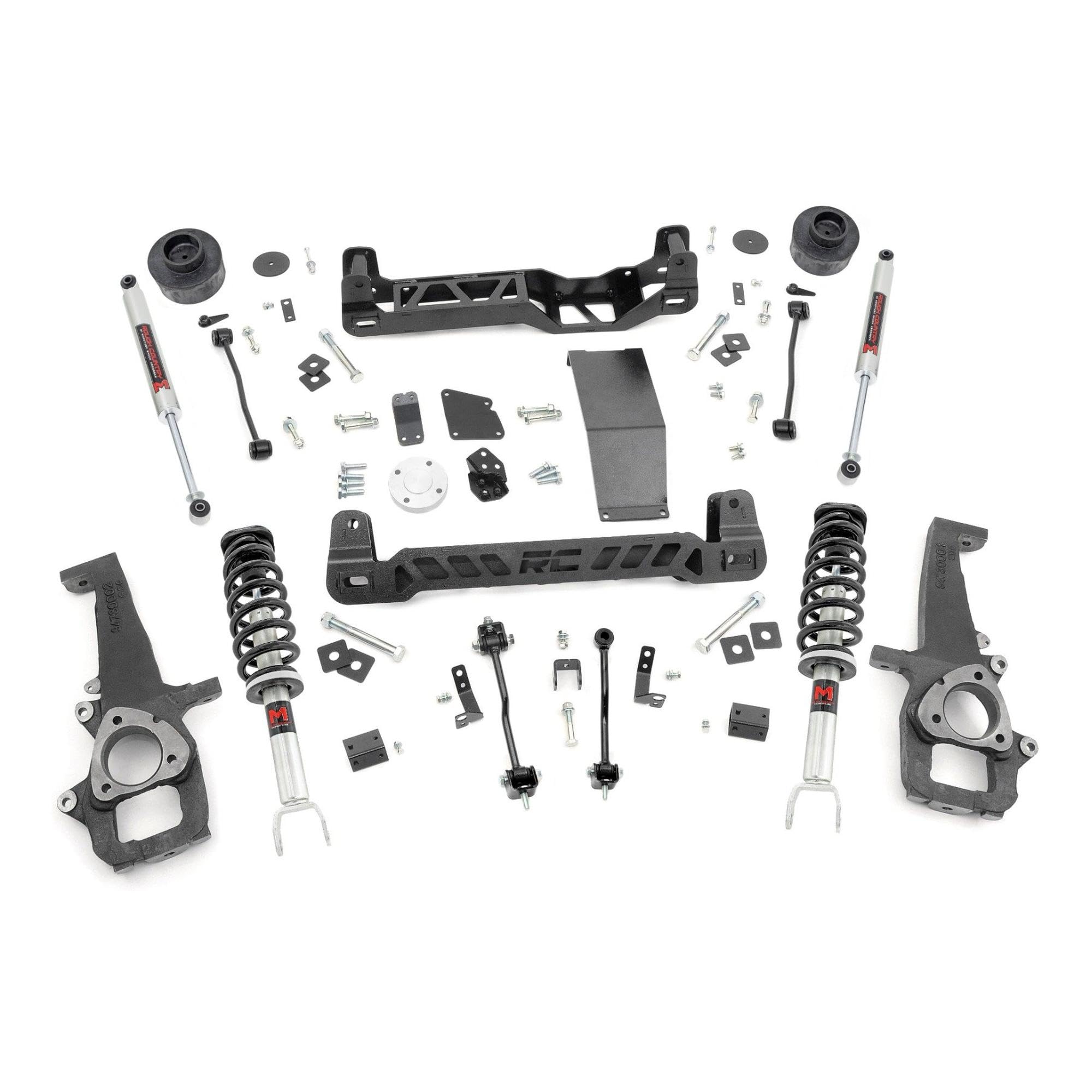 4" Lift Kit Rough Country w/M1 Struts for 2012-2018 Ram 1500 4WD - 33340