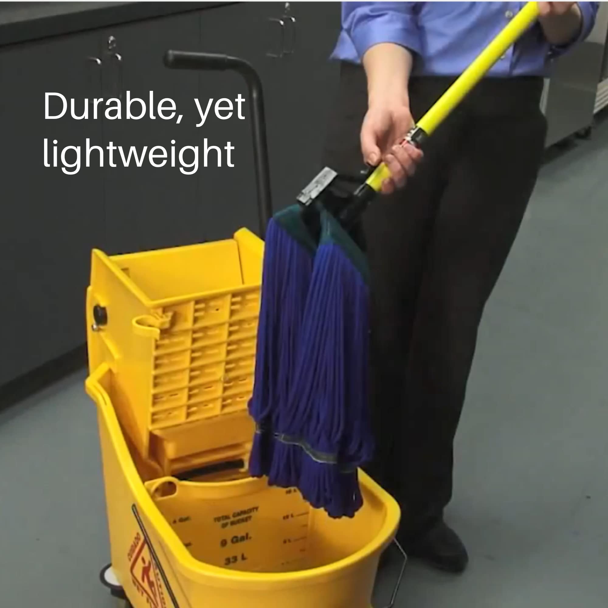O-Cedar 96516 Commercial Quick Change Mop Stick, Fiberglass Handle, Yellow