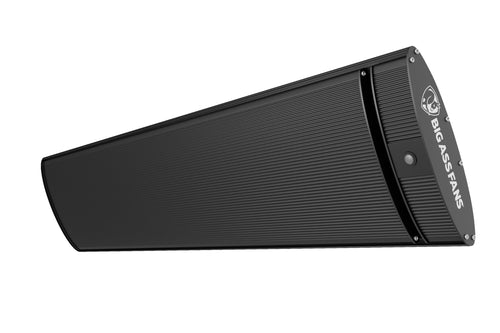 Vesper Big Ass Fans - Hardwired Electric Infrared Heater, Indoor/Covered Outdoor Spaces, Adjustable Angle Wall/Ceiling Mount, Black Extruded Aluminum