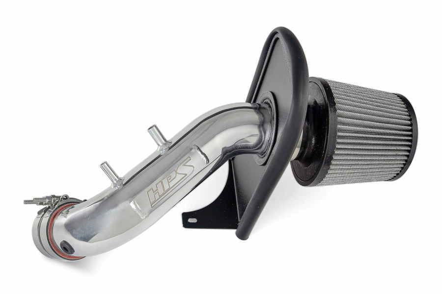 HPS Air Intake Kit Polished with Heat Shield Compatible for 2004-2008 Acura TSX 2.4L 2003-2006 Honda Accord 2.4L without MAF Sensor, 827-737P
