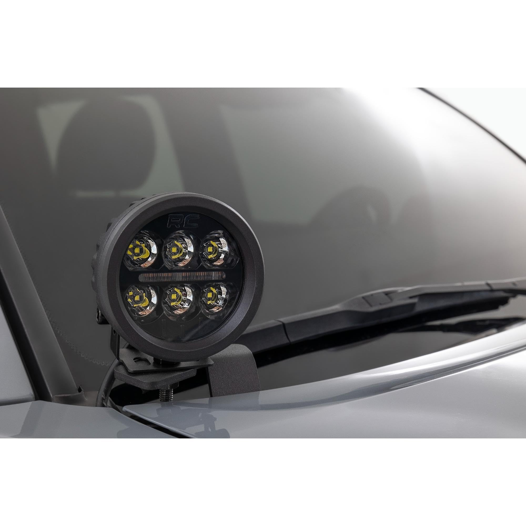 Rough Country Dual 2" LED Ditch Light Kit for Tacoma Toyota (2016-2023) - 2X LED Light Pods, Spot Beam