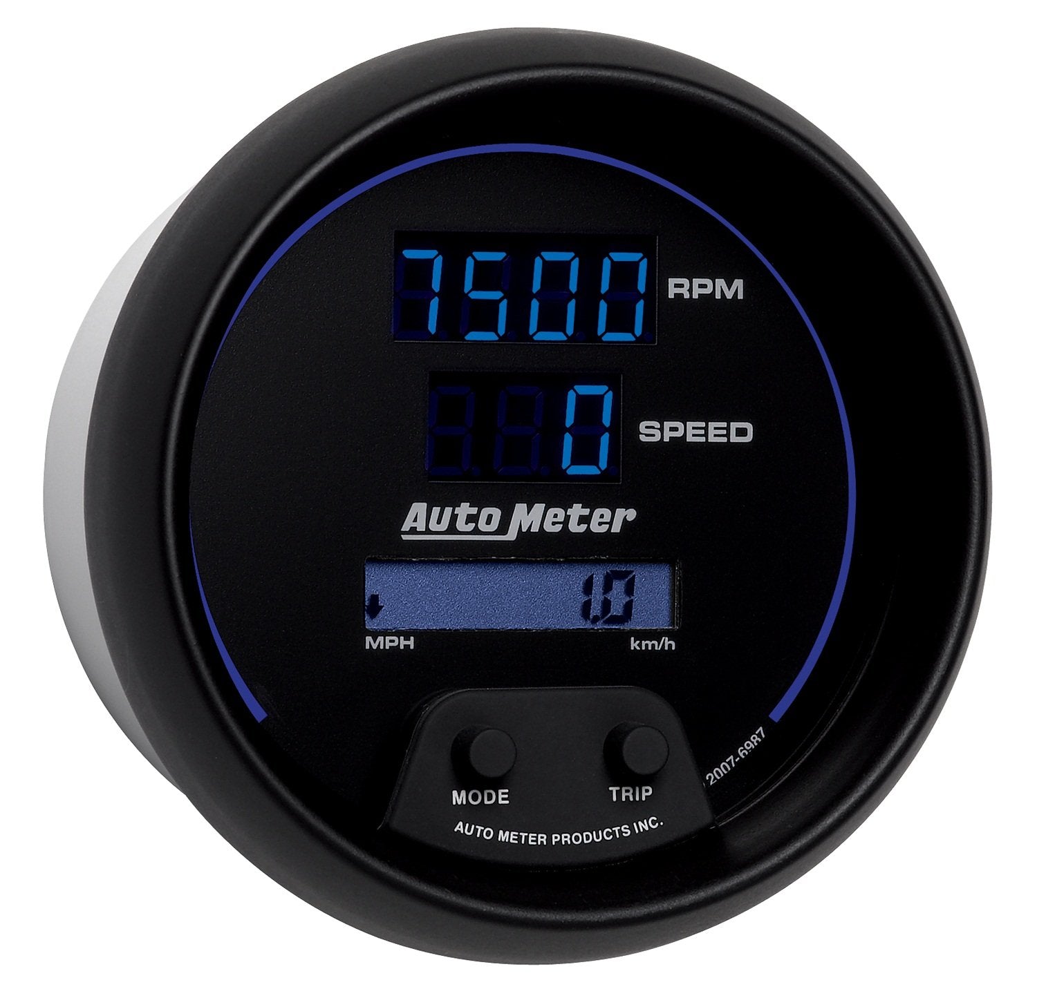 Auto Meter Cobalt Digital 3-3/8" 8000 RPM / 160 MPH Tachometer/Speedometer Combo