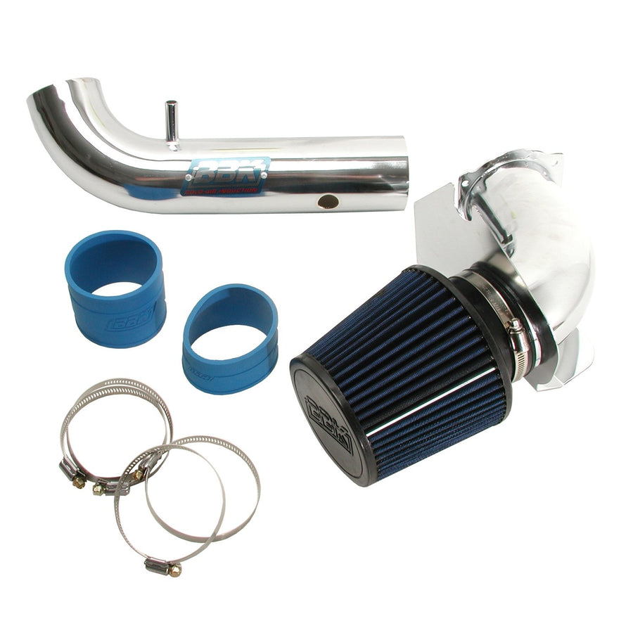 Cold Air Intake System BBK Performance 1717 - Power Plus Series Performance Kit for Ford Mustang 3.8L V6 - Fenderwell Style - Chrome Finish