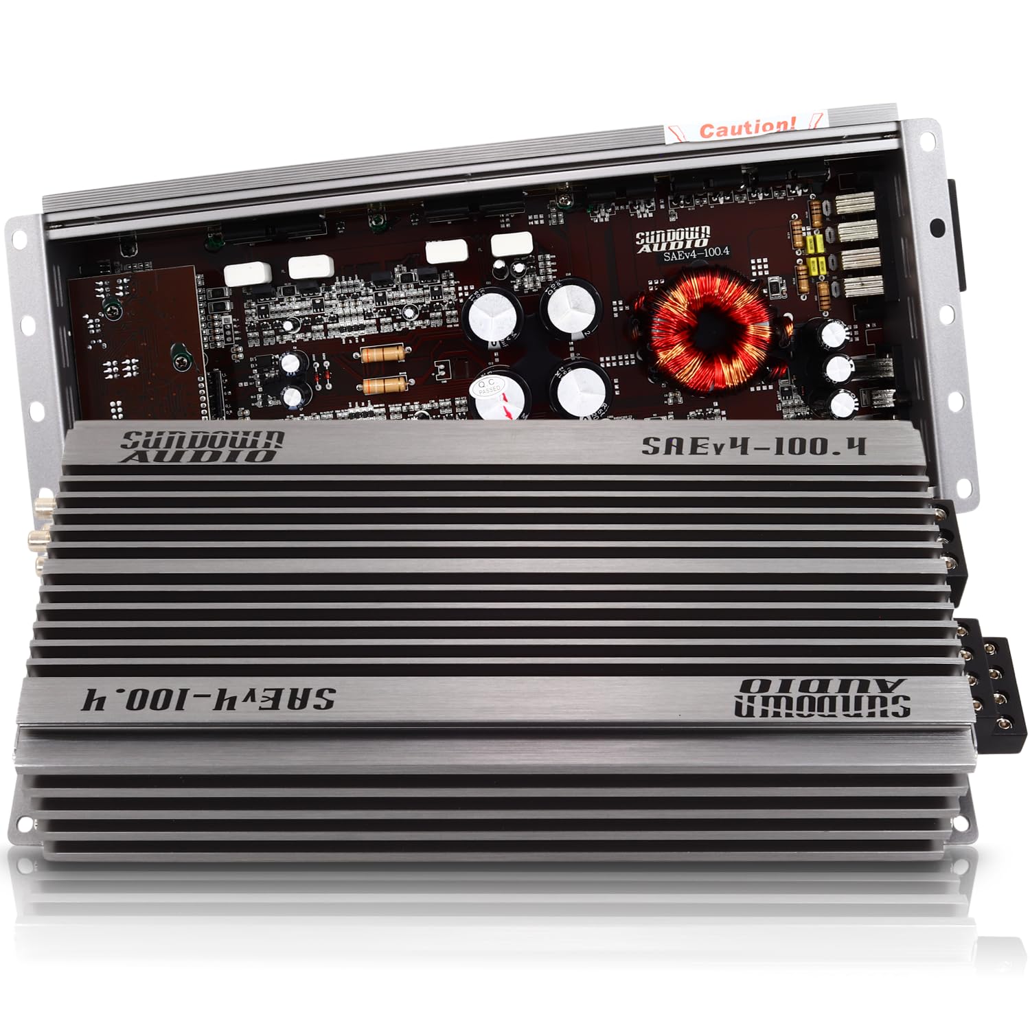 Sundown Audio 4-Channel SAE-100.4 Class A/B Amplifier - 100W x 4 @ 4Ω - High-Fidelity Car Speaker Amp with Variable Filters & Advanced Protection