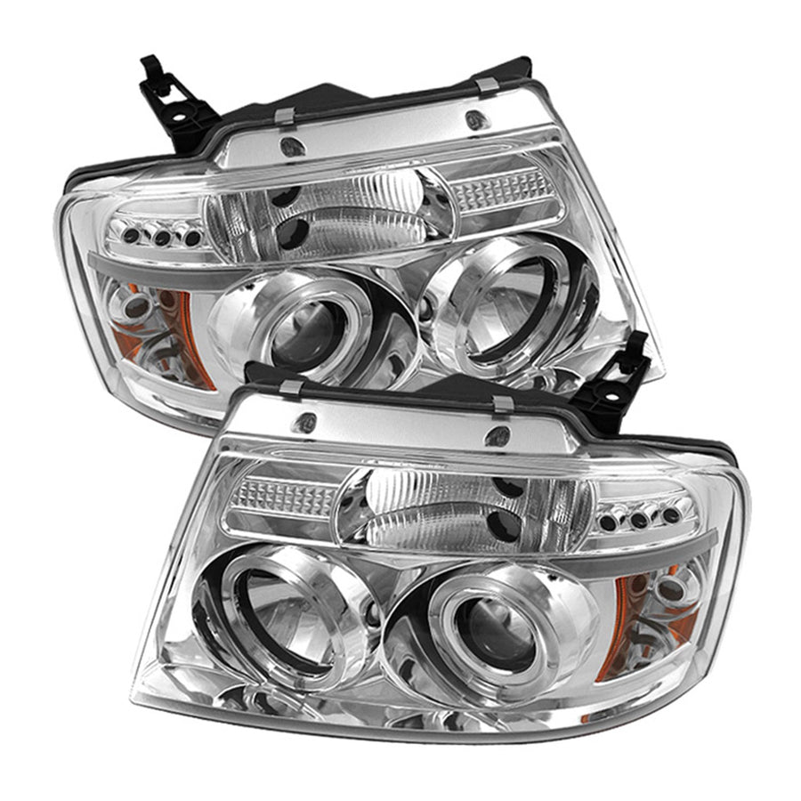 Auto Spyder LED Halo Projector Headlights Chrome/Clear