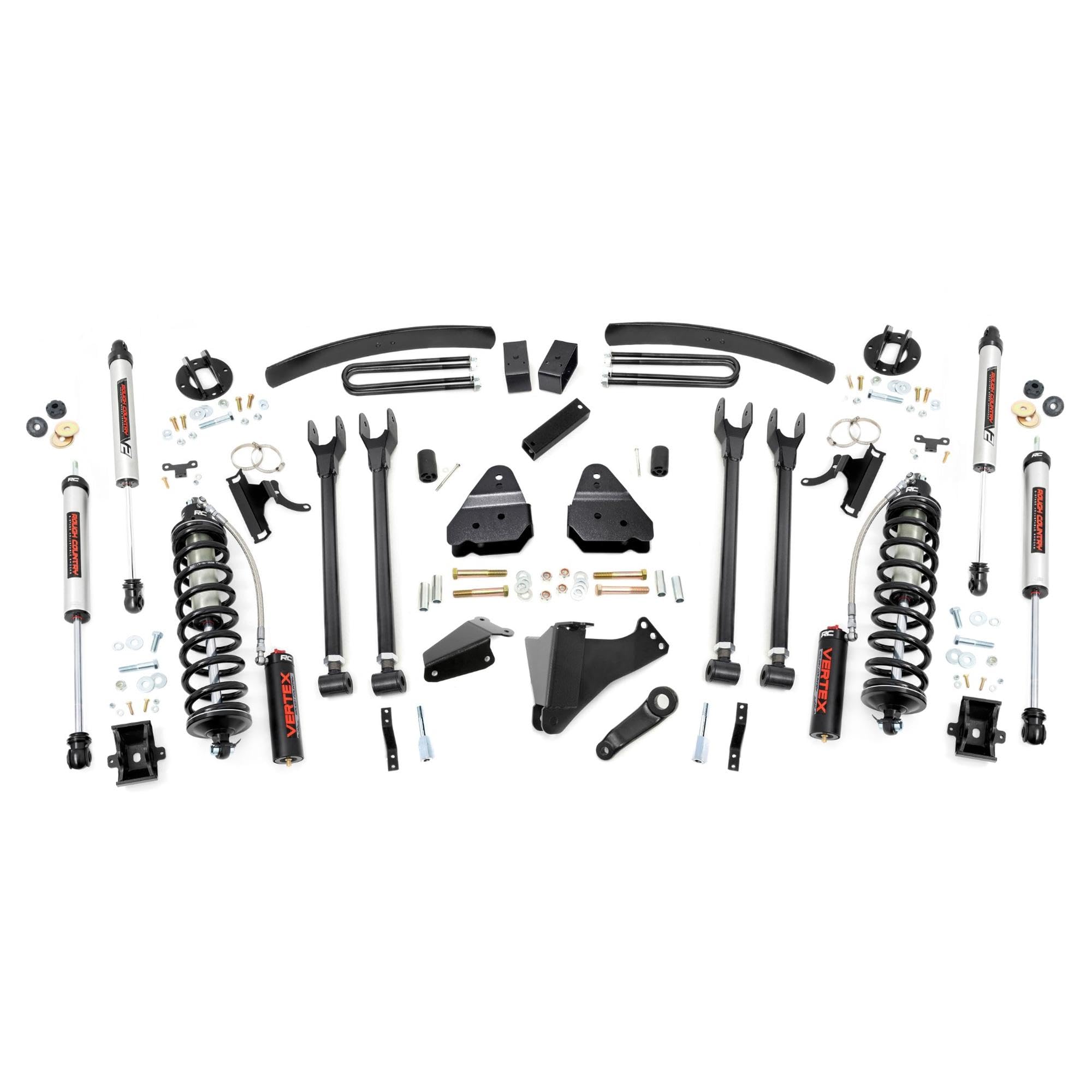6" Rough Country Coilover Lift Kit for 05-07 Ford Super Duty | 4 Link - 57858