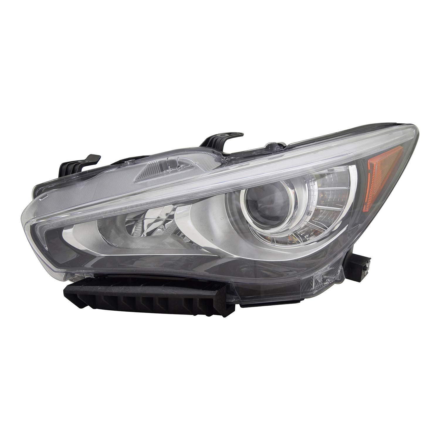 Left TYC Headlight Assembly Compatible with 2018-2019 Infiniti Q50