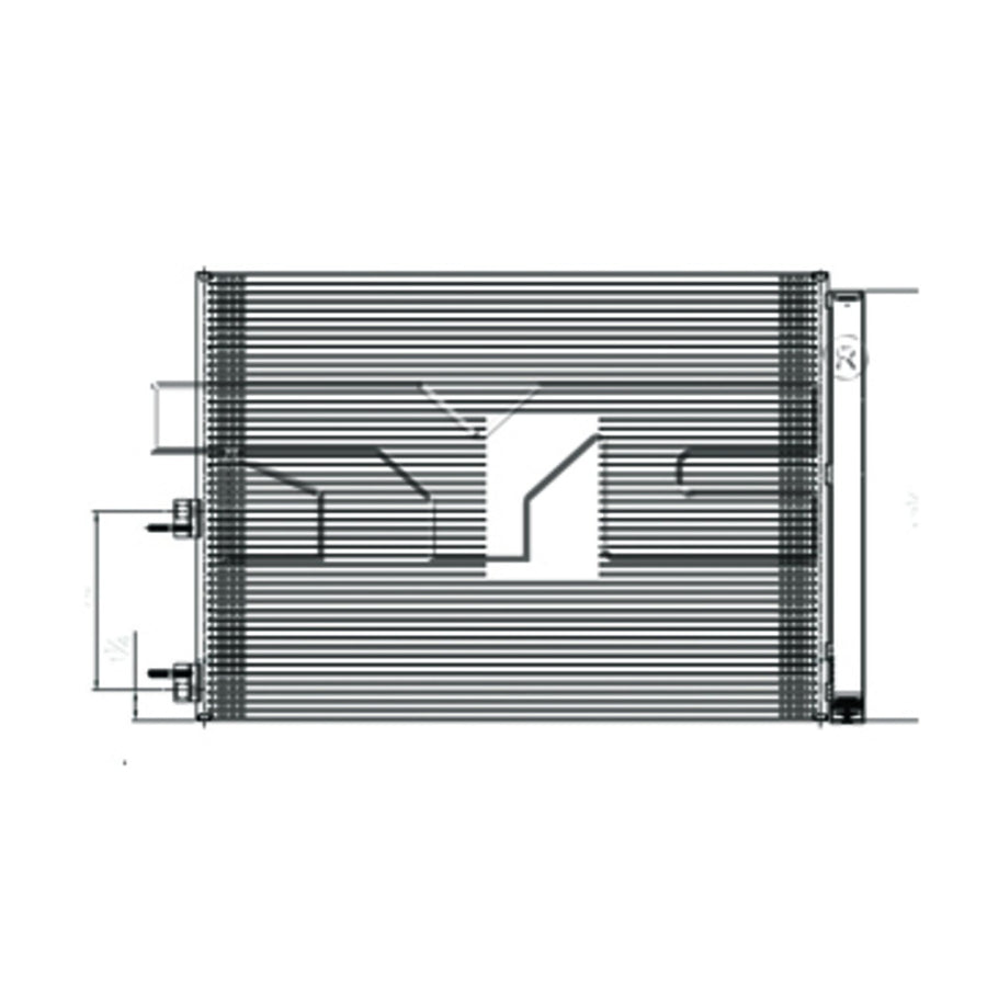 Condenser Assembly TYC 4389 Compatible with 2014-2019 Mercedes Benz C-Class
