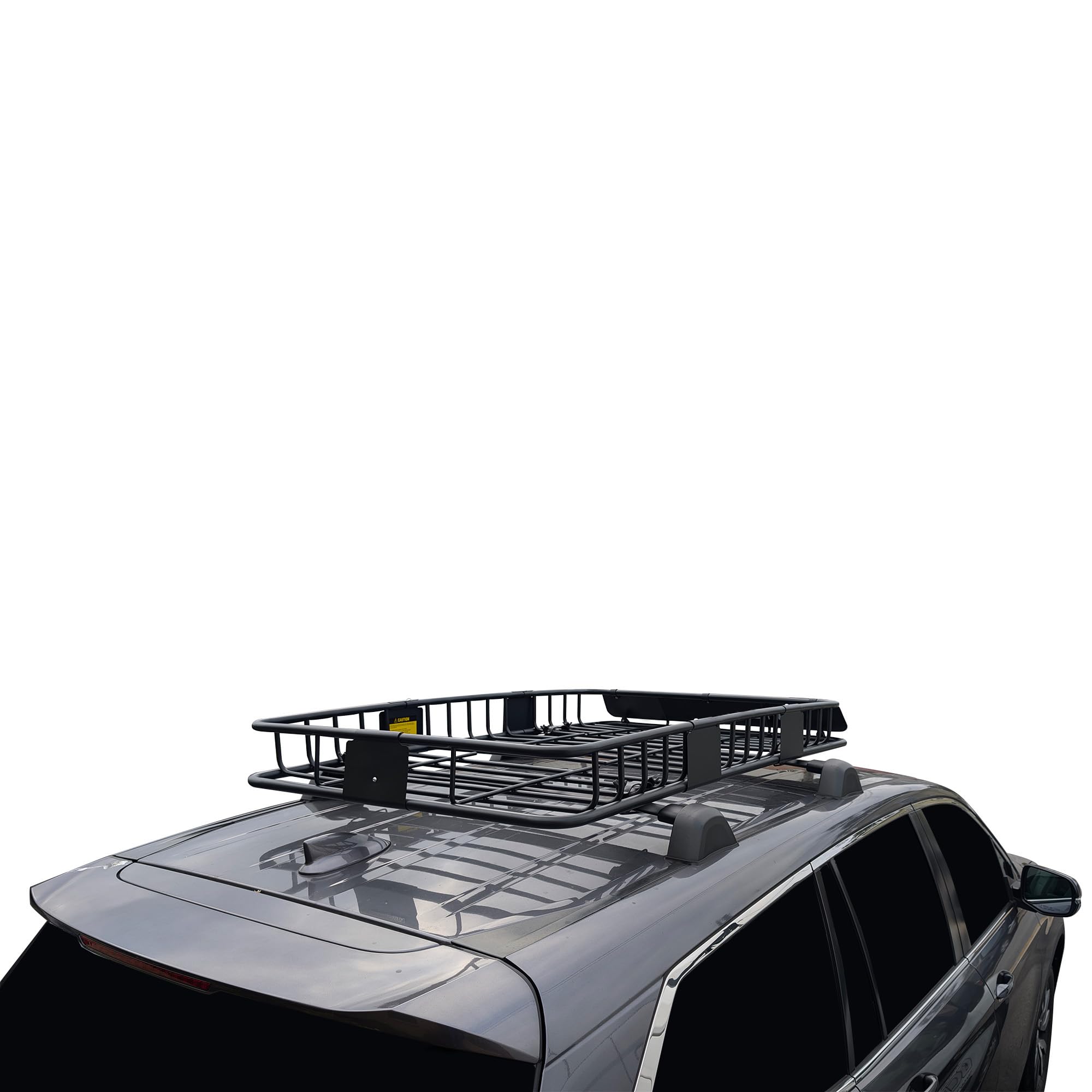 64"x50" x6 Black Horse Outdoor Voyager Roof Top Cargo Basket, Heavy Duty Weather Resistant Luggage & Camping Gear Storage for Car, Truck or SUV Transport, 200 lbs Capacity - BHODBA6450