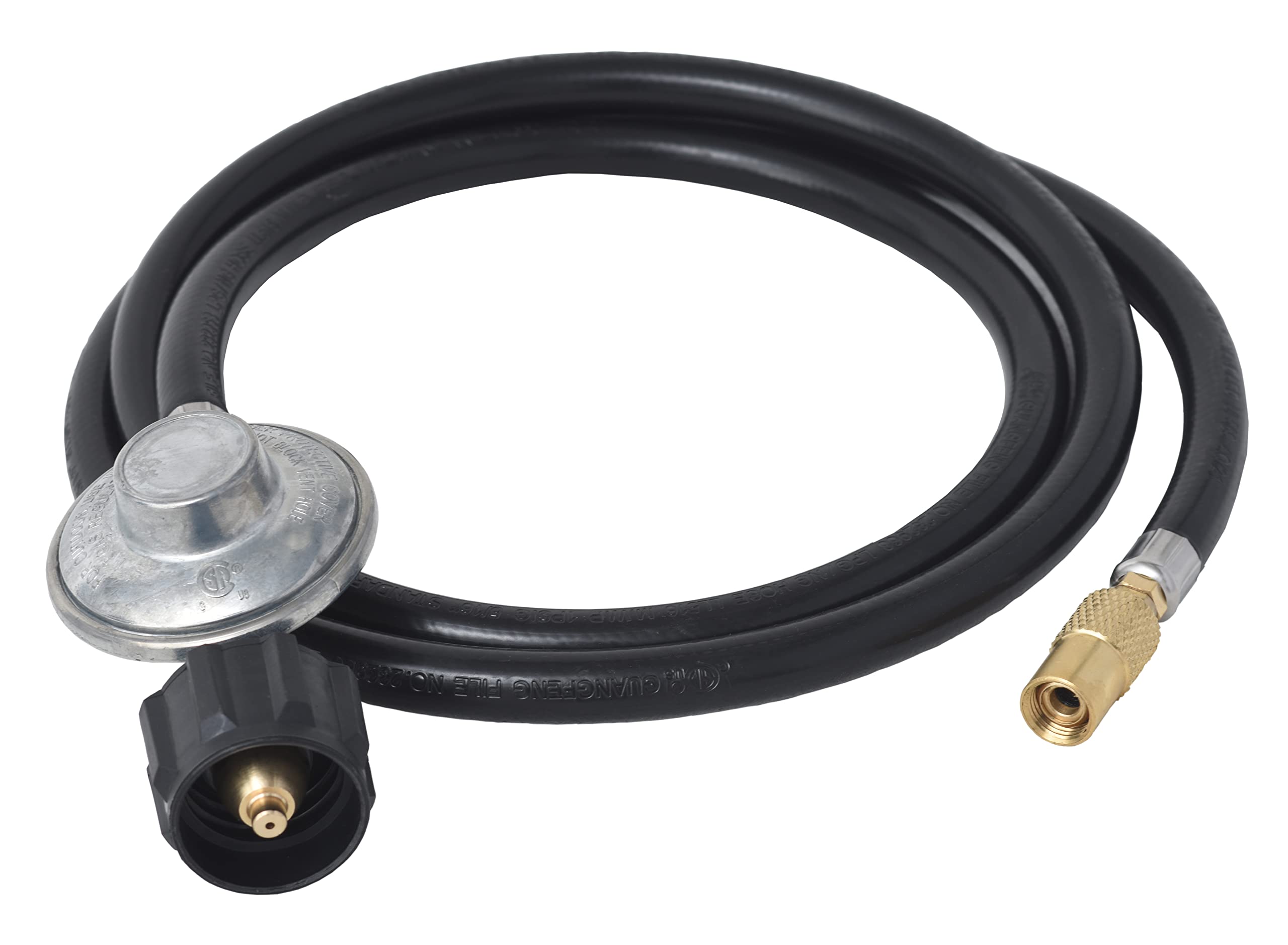 6-FT Flame King Propane Adapter Hose & Regulator for 20LB Tank for 17"/22" Blackstone Tabletop Grill Griddle, Weather Resistant & Corrosion Resistant