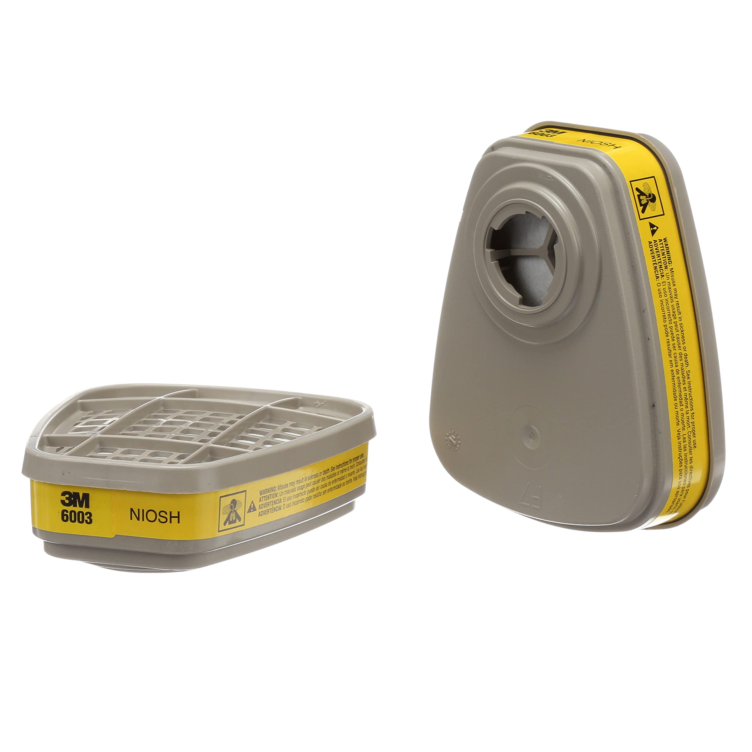 3M 6003 Respirator Cartridge, 1 Pair, Helps Protect Against Organic Vapors or Acid Gases