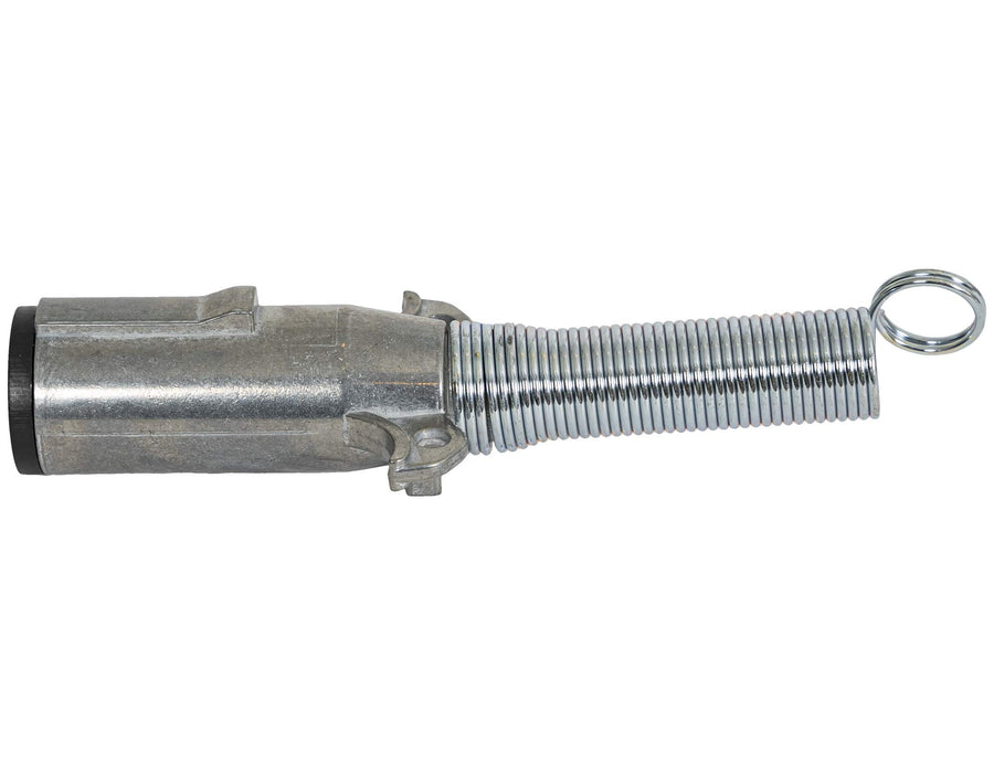 2-Way Buyers Products Die-Cast Zinc Trailer Connector -Trailer Side - Horizontal Pins with Spring, TC2002, SILVER