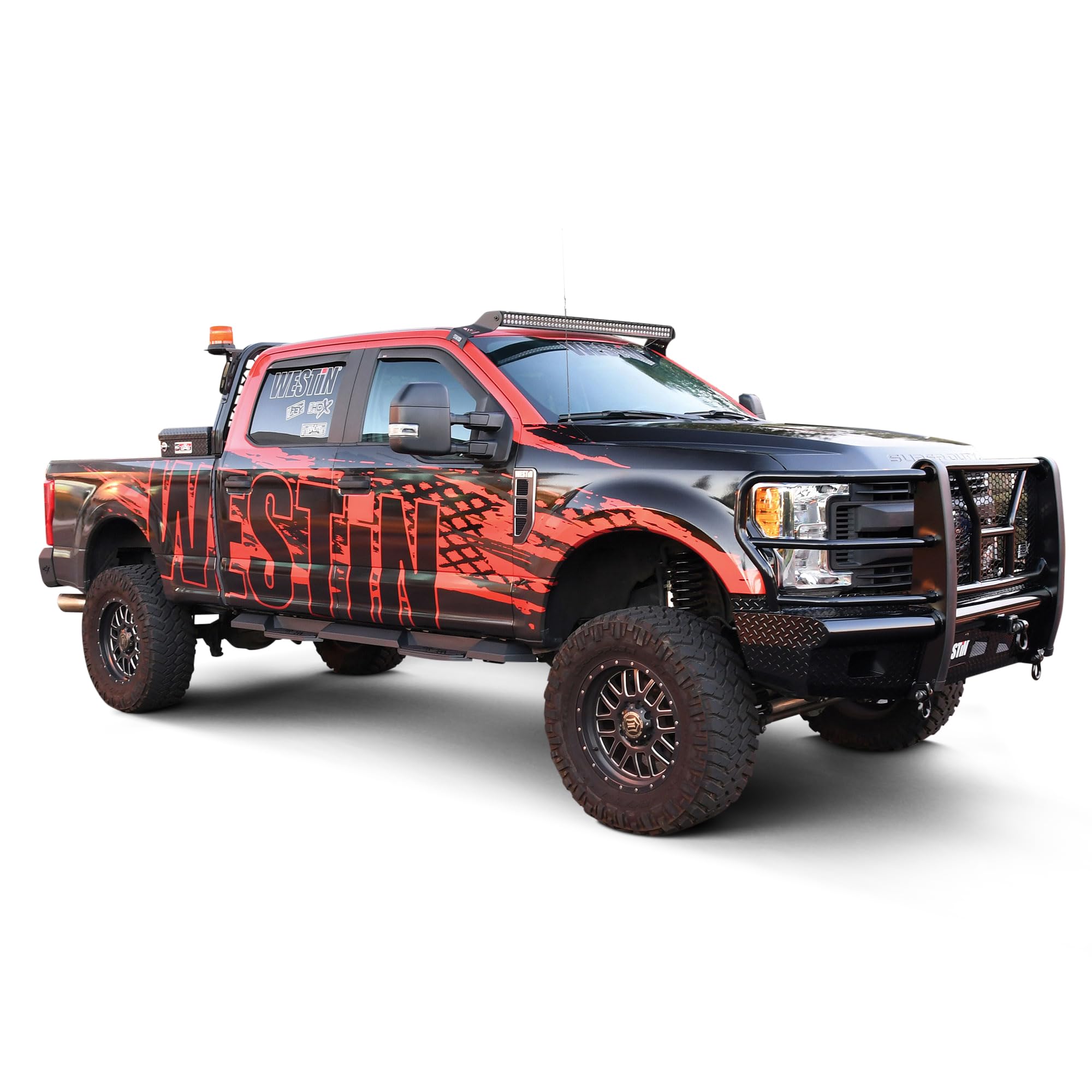 Westin HDX 56-23945 Xtreme Nerf Bars fits 2015-2025 F-150 2022-2025 F-150 Lightning 2017-2025 F-250 F-350 F-450 F-550 Crew Cab Textured Black Pair