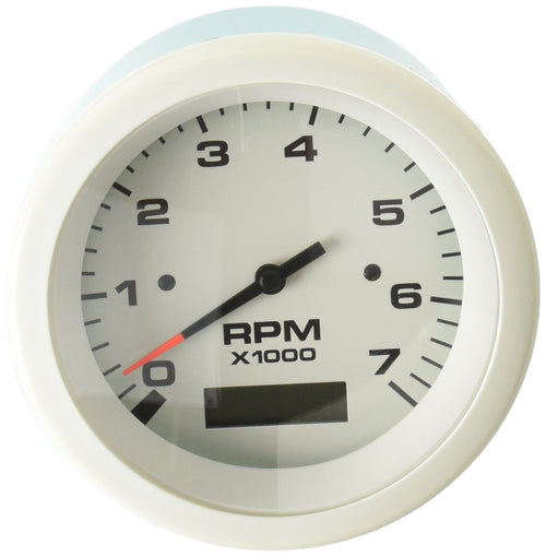 0-7000 RPM Sierra International Dial Range Scratch Resistant Arctic Tachometer & Hourmeter for Gas Engine, 3"