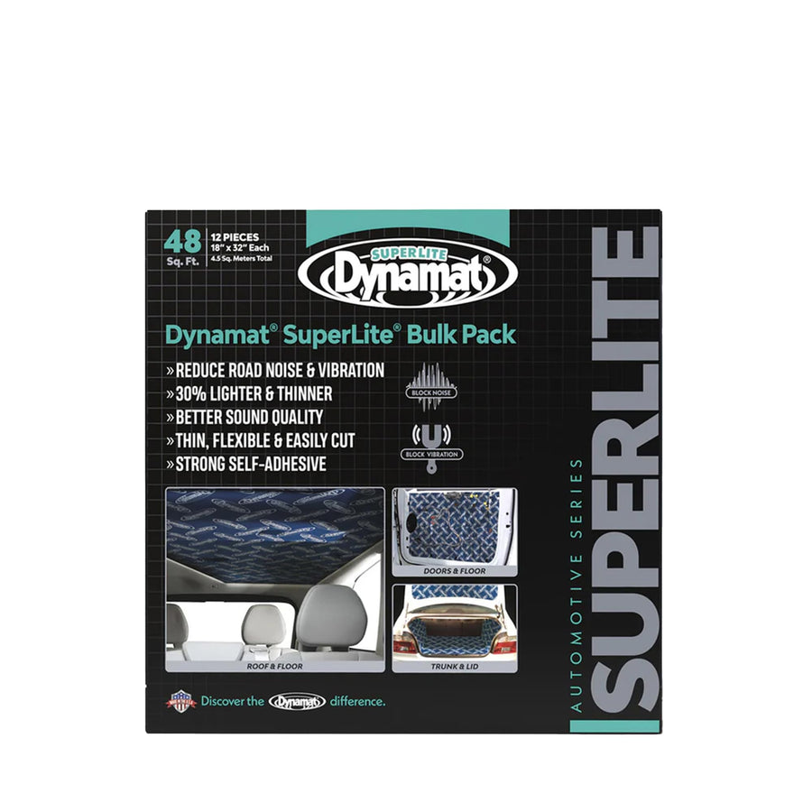 Dynamat 10648 Self-Adhesive Sound Deadener 18" x 32" with Superlite Bulk Pack, (Set of 12) – Made in USA