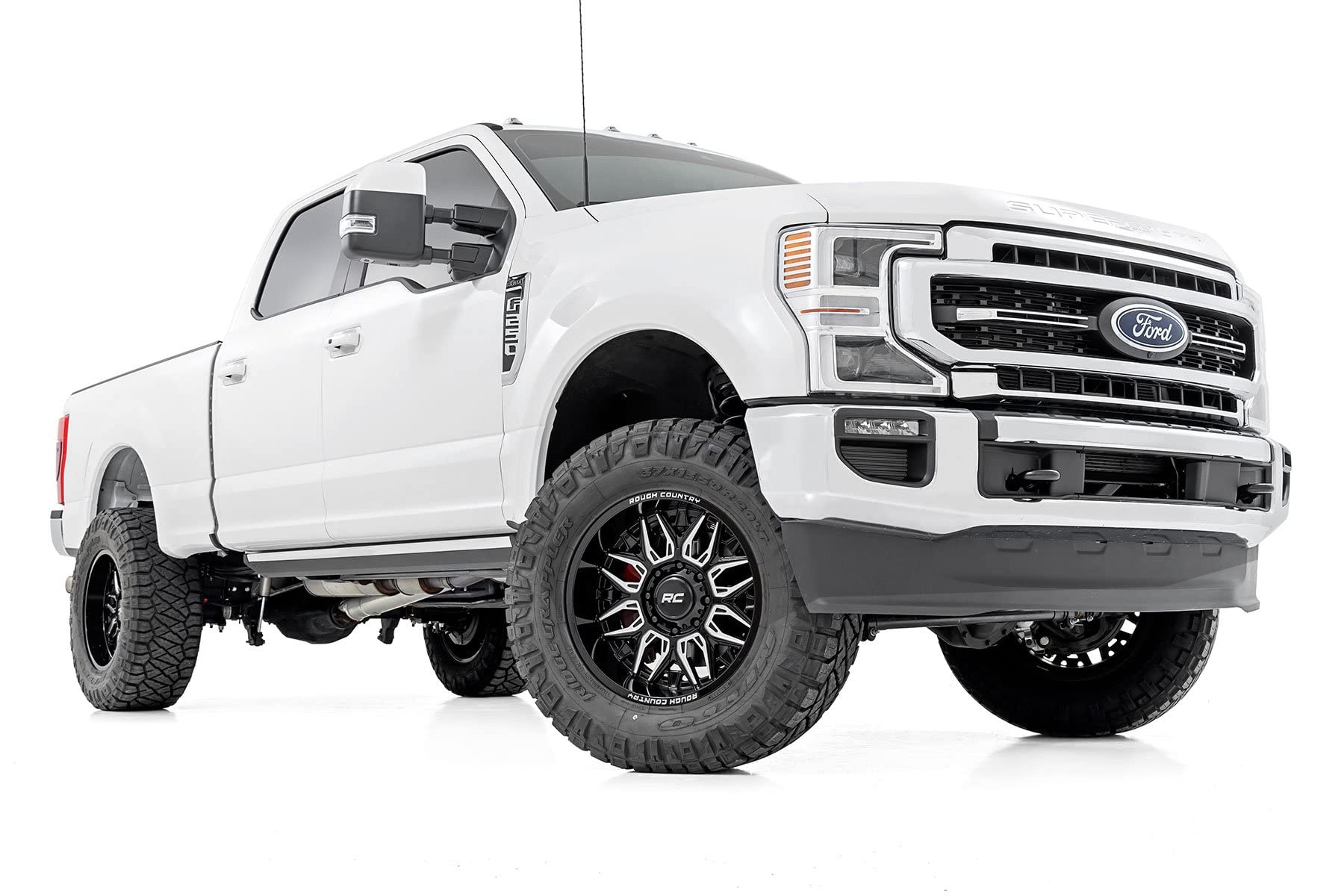 Rough Country One-Piece 86 Series Aluminum Wheel - 20x10, 5x5.0" Bolt Pattern, 19mm Offset, Gloss Black