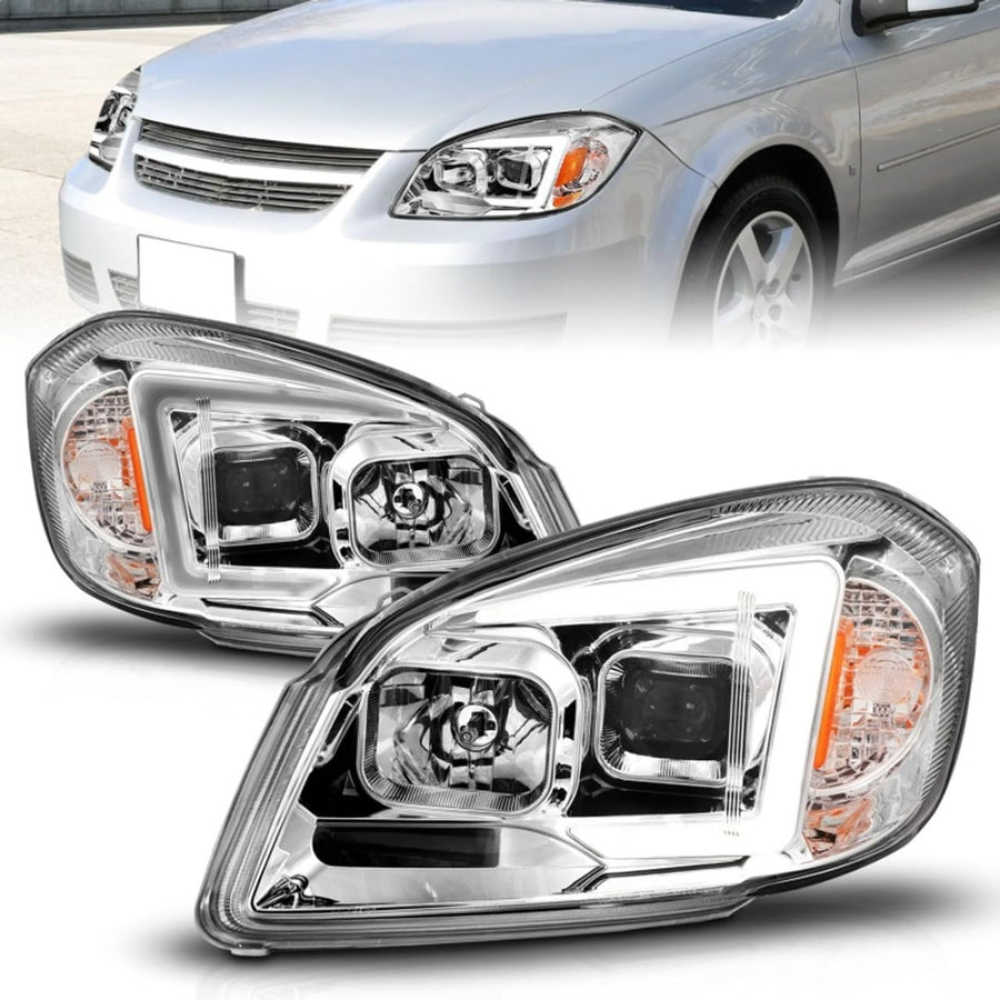 05-10 Chevrolet Cobalt / ANZO 07-10 Pontiac G5 LED Projector Headlights Black Housing