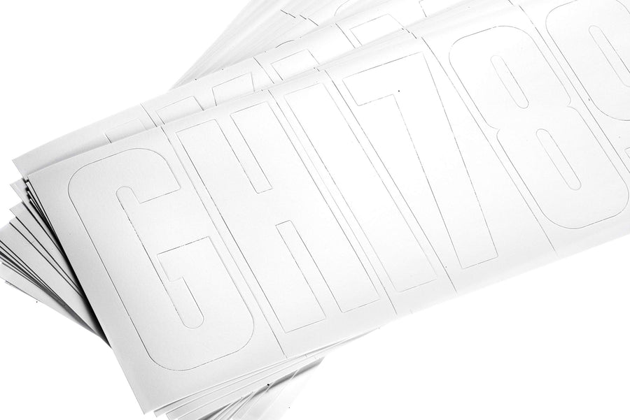 148-Piece Attwood Waterproof Vinyl Boating Letter and Number Kit, White Finish