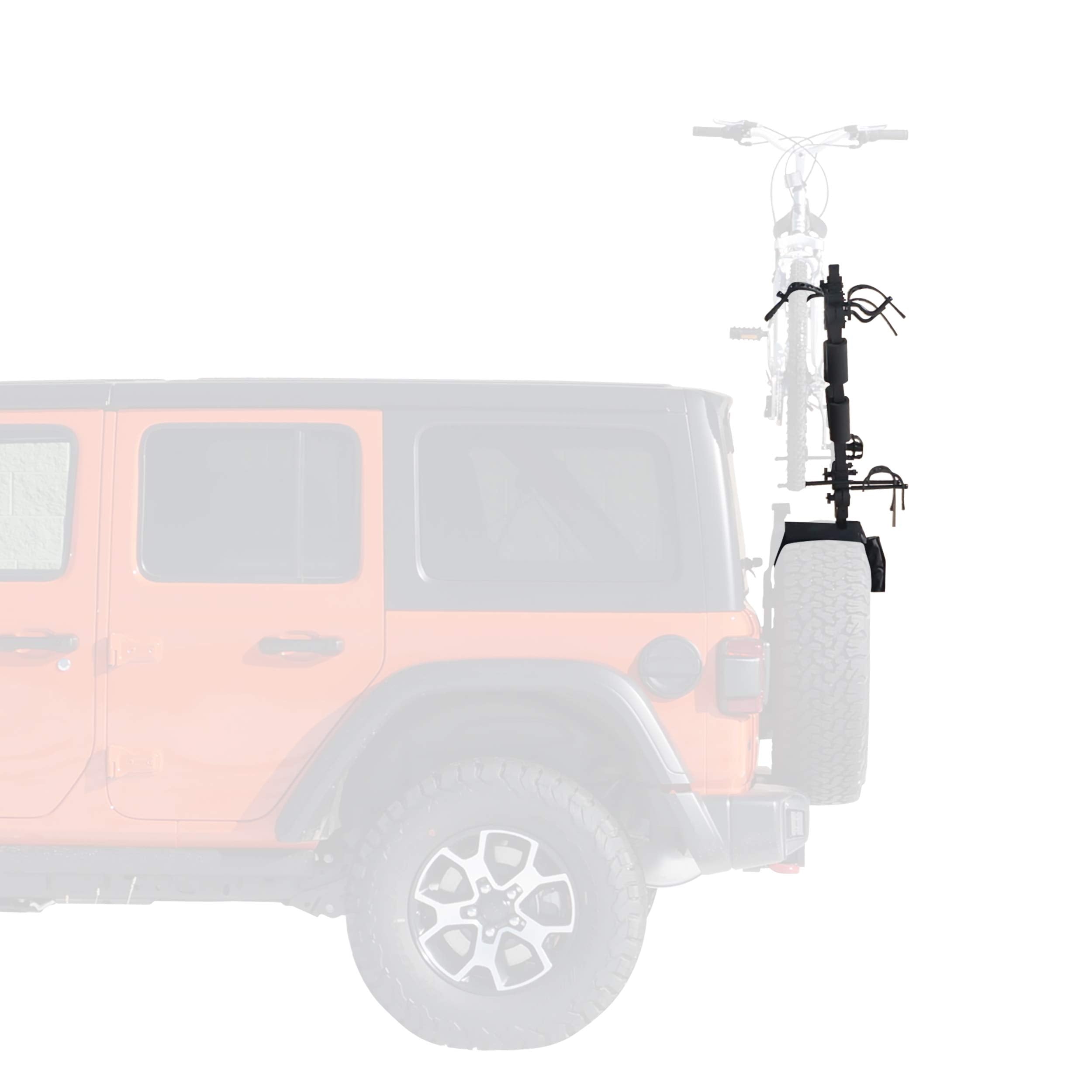 Let's Go Aero 2-Bike TireBiter VRack Carrier for Spare Tires | Back-up Camera Compatible (Model B00987)