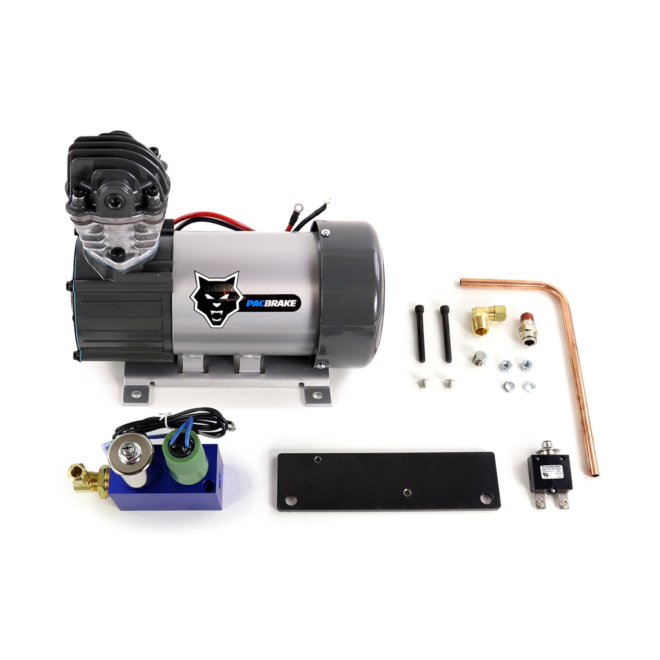 Pacbrake Basic HP10632 Air Compressor Kit | Includes Installation Hardware | Oil-less Design | Heavy-Duty Construction | 150 PSI Max Working Pressure | 100% Max Duty Cycle