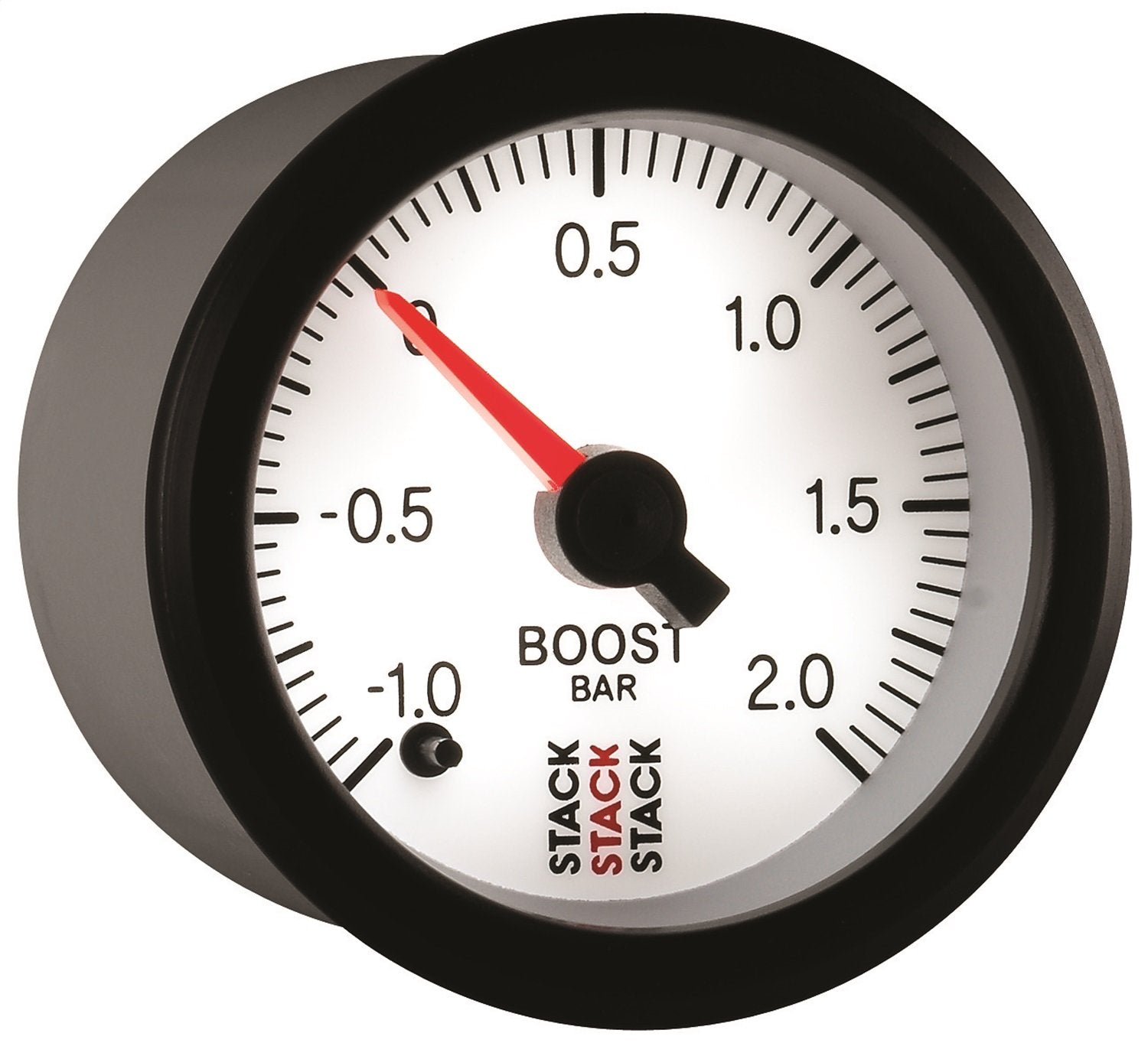 52mm Stack ST3361 White -1 to +2 Bar Universal T-Fitting Professional Stepper Motor Boost Pressure Gauge