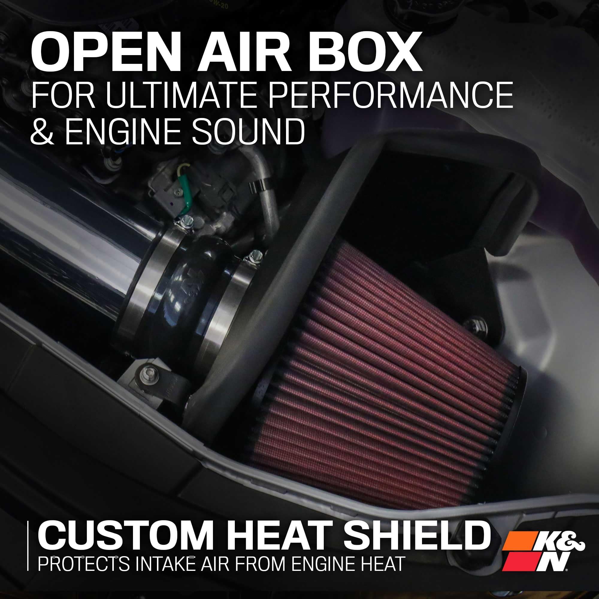 Cold Air Intake System K&N: High-Flow Air Filter, Increase Performance & Acceleration: Compatible with 2011-2023 Chrysler/Dodge: 300, Challenger, Charger, 69-2544TP